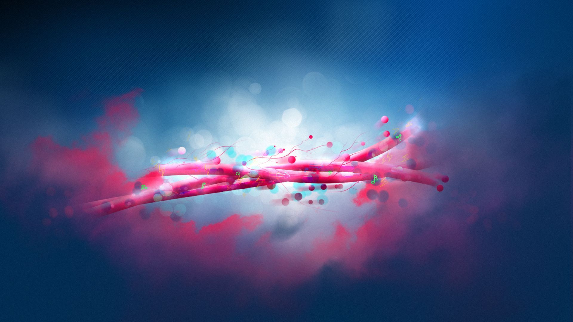 Forme astratte rosa e blu, 1920x1080 Full HD, PC