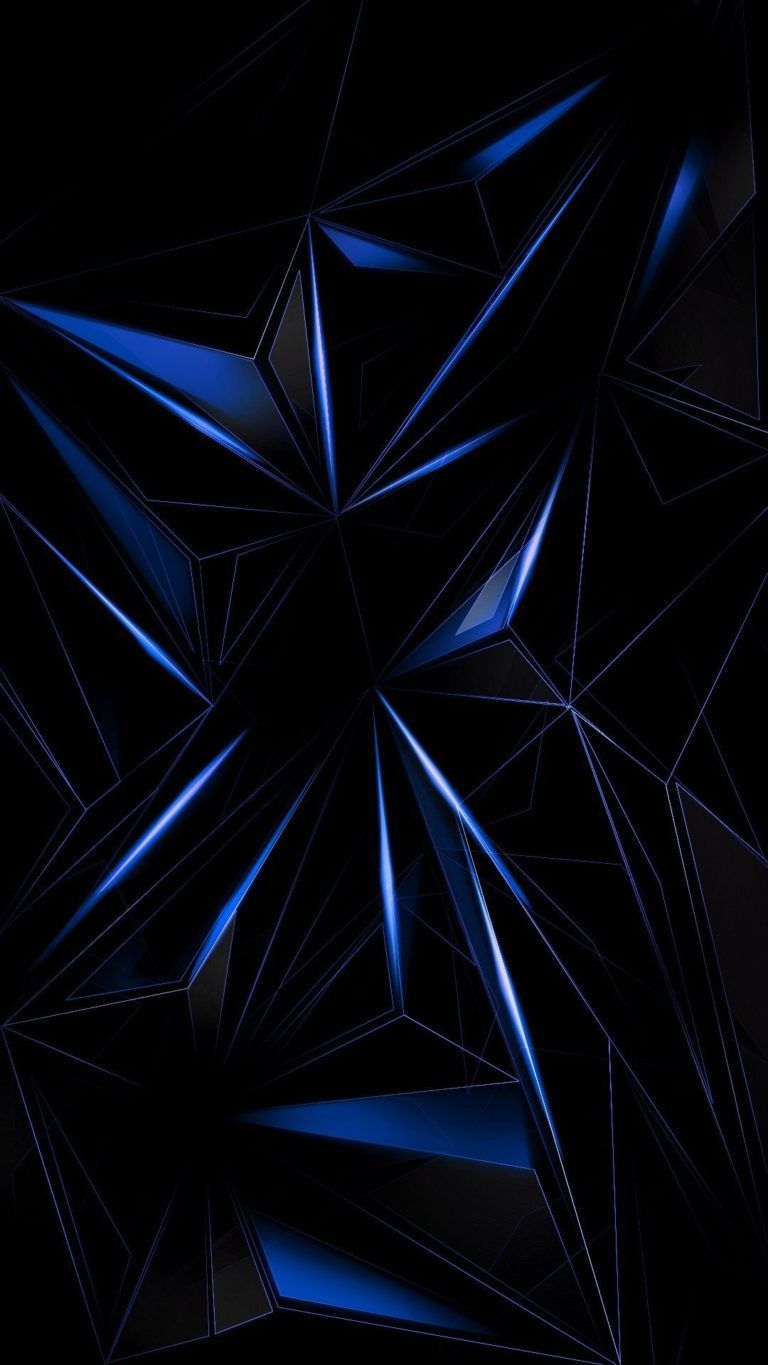 Poligoni geometrici blu scuro, 768x1365 Verticale, Telefono