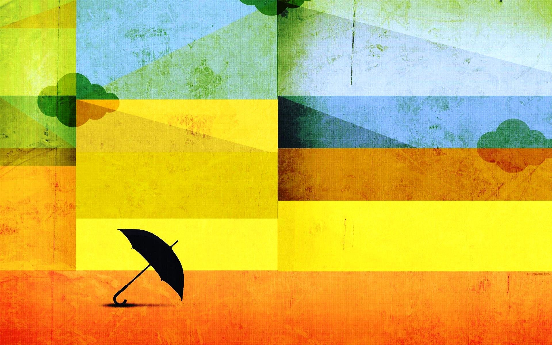 Ombrello astratto colorato blocchi, 1920x1200 WUXGA, Desktop