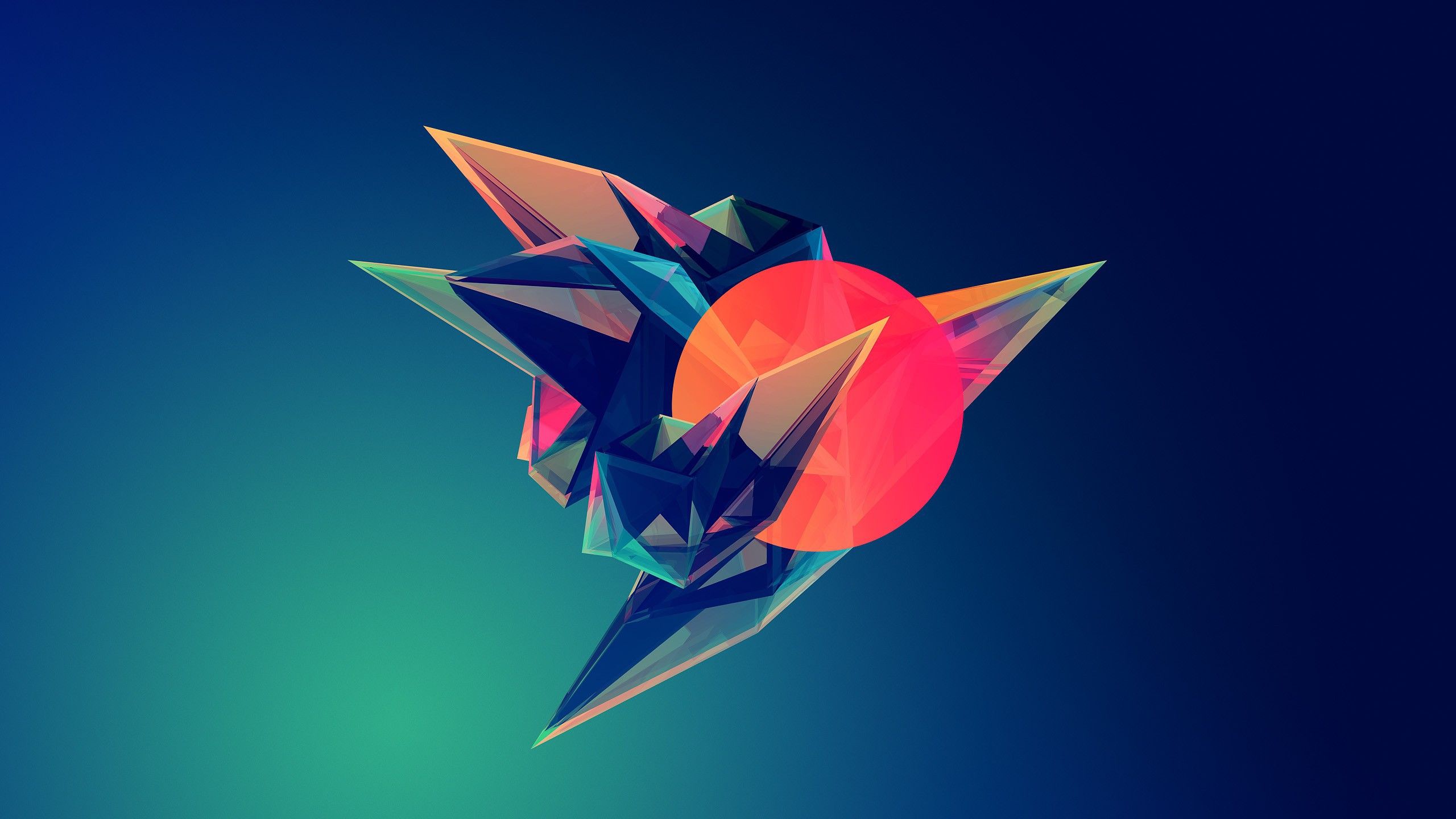 Forme geometriche astratte con sole, 2560x1440 2K QHD, PC