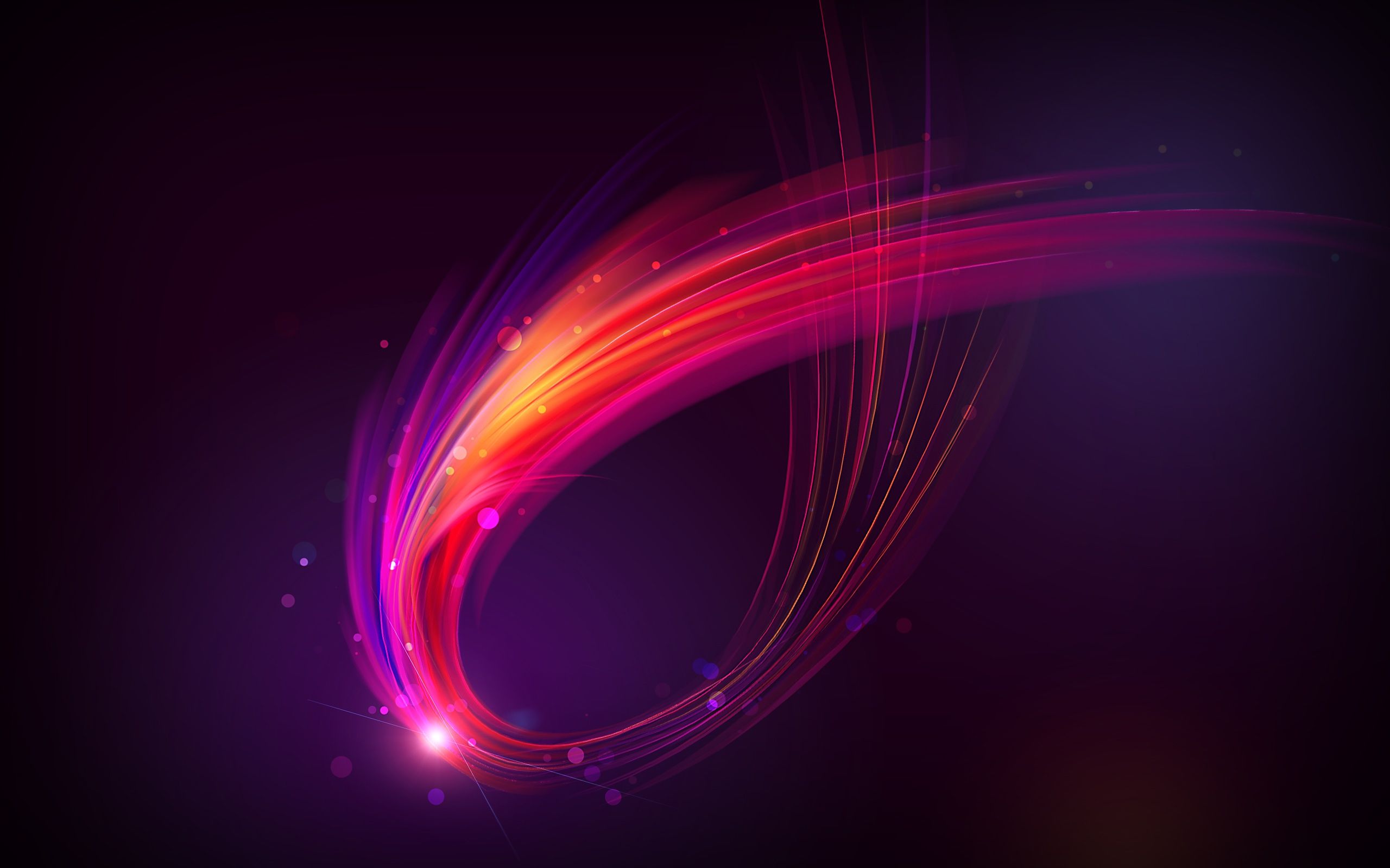 Linee curve astratte viola rosa, 2560x1600 WQXGA, Desktop