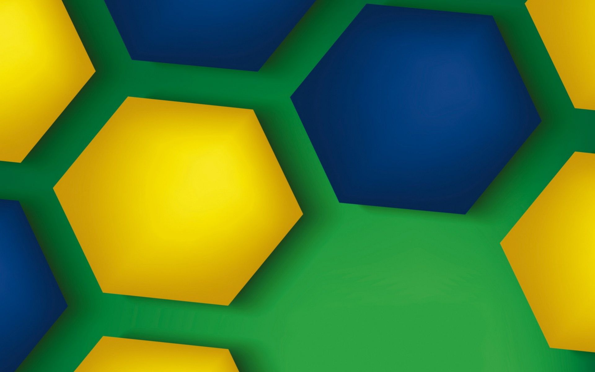 Esagoni geometrici verdi blu gialli, 1920x1200 WUXGA, PC Desktop