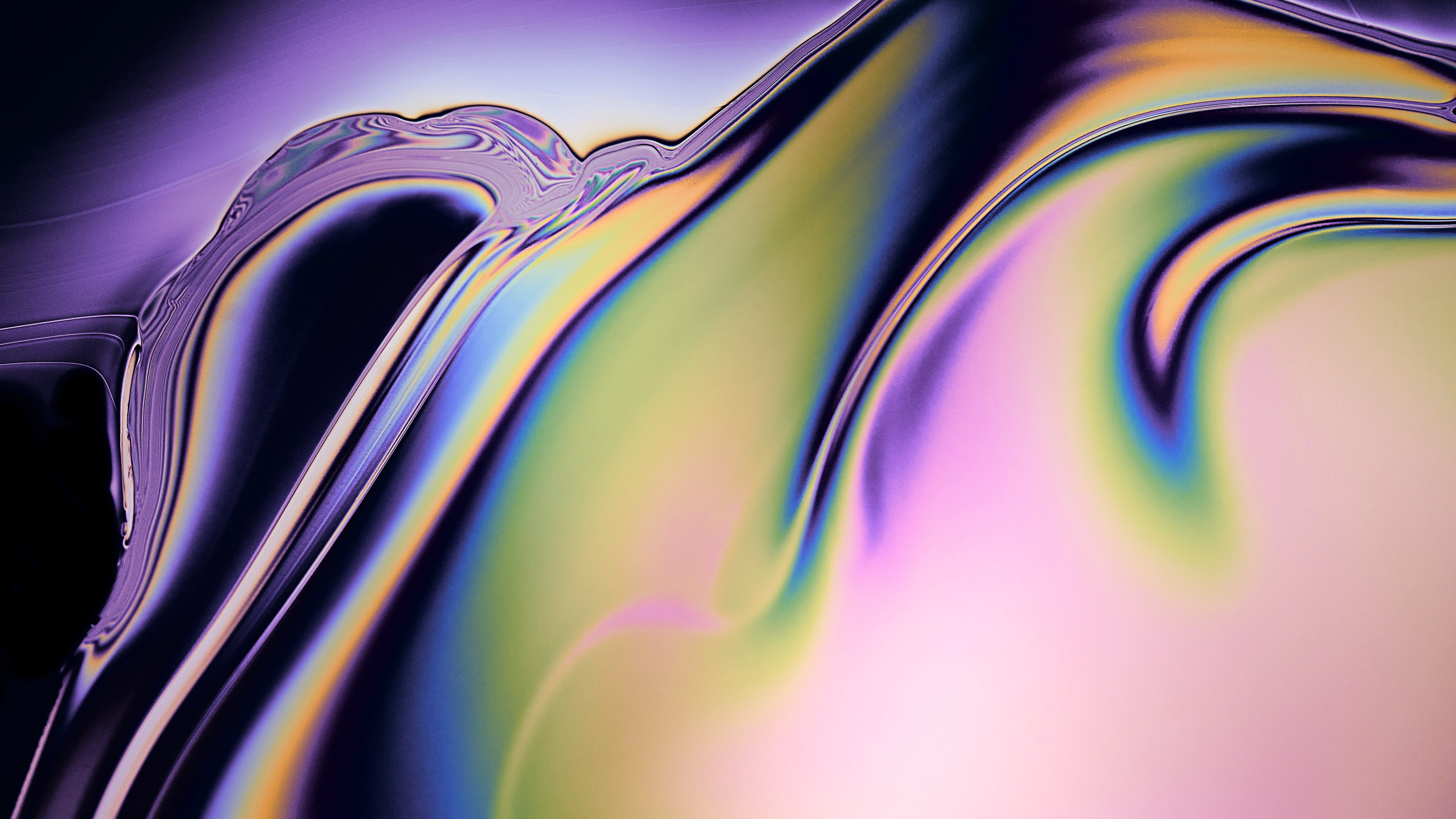Onde astratte iridescenti fluide, 5120x2880 UHD, Monitor 4K