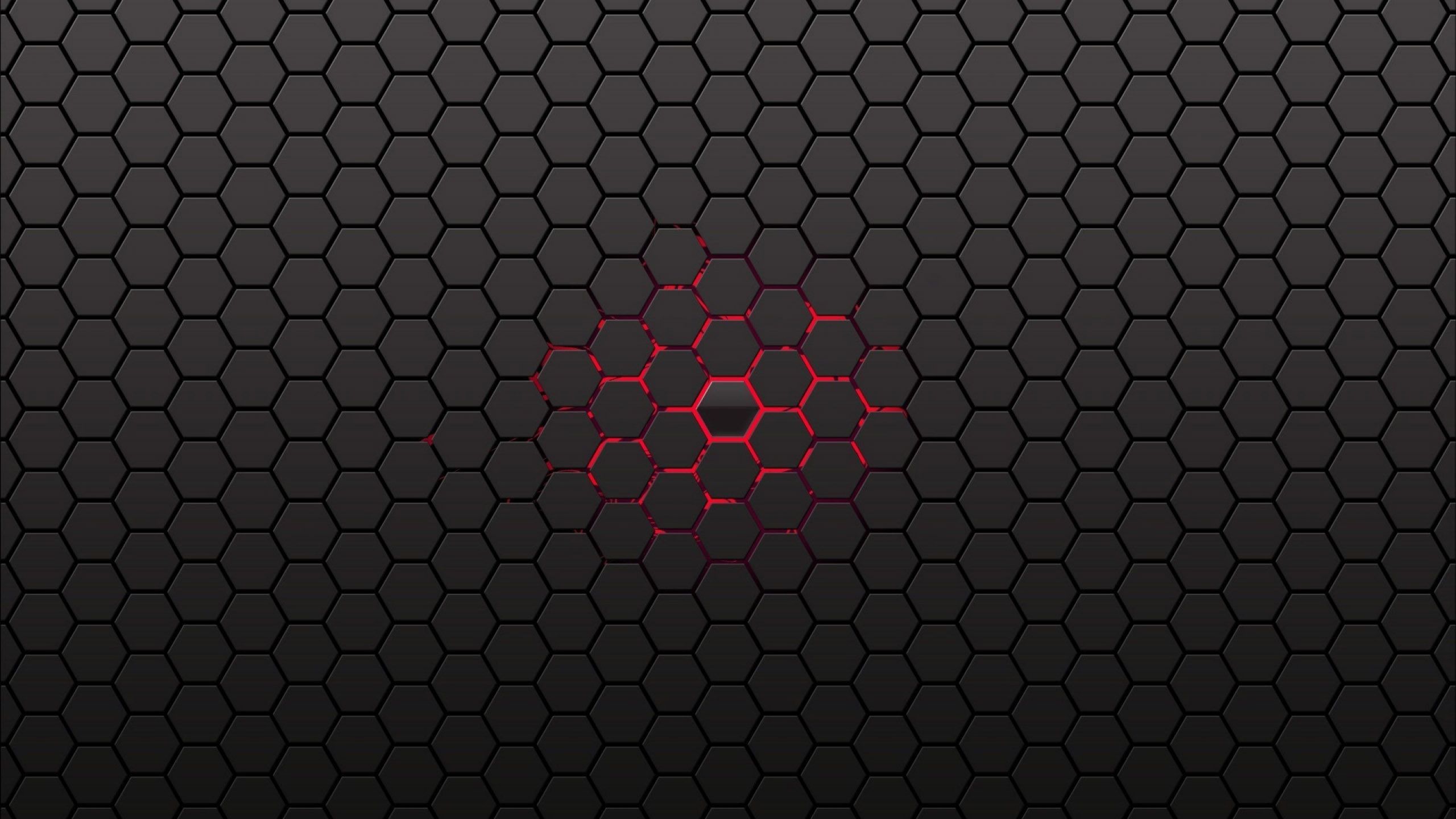 Esagoni scuri con centro rosso, 2560x1440 1440p, Desktop