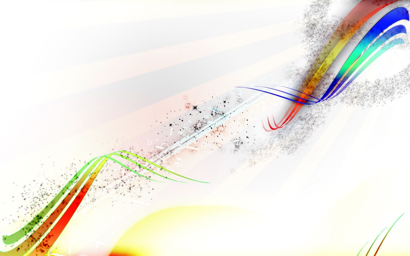 Onde astratte multicolore su bianco, 1440x900 HD, Desktop