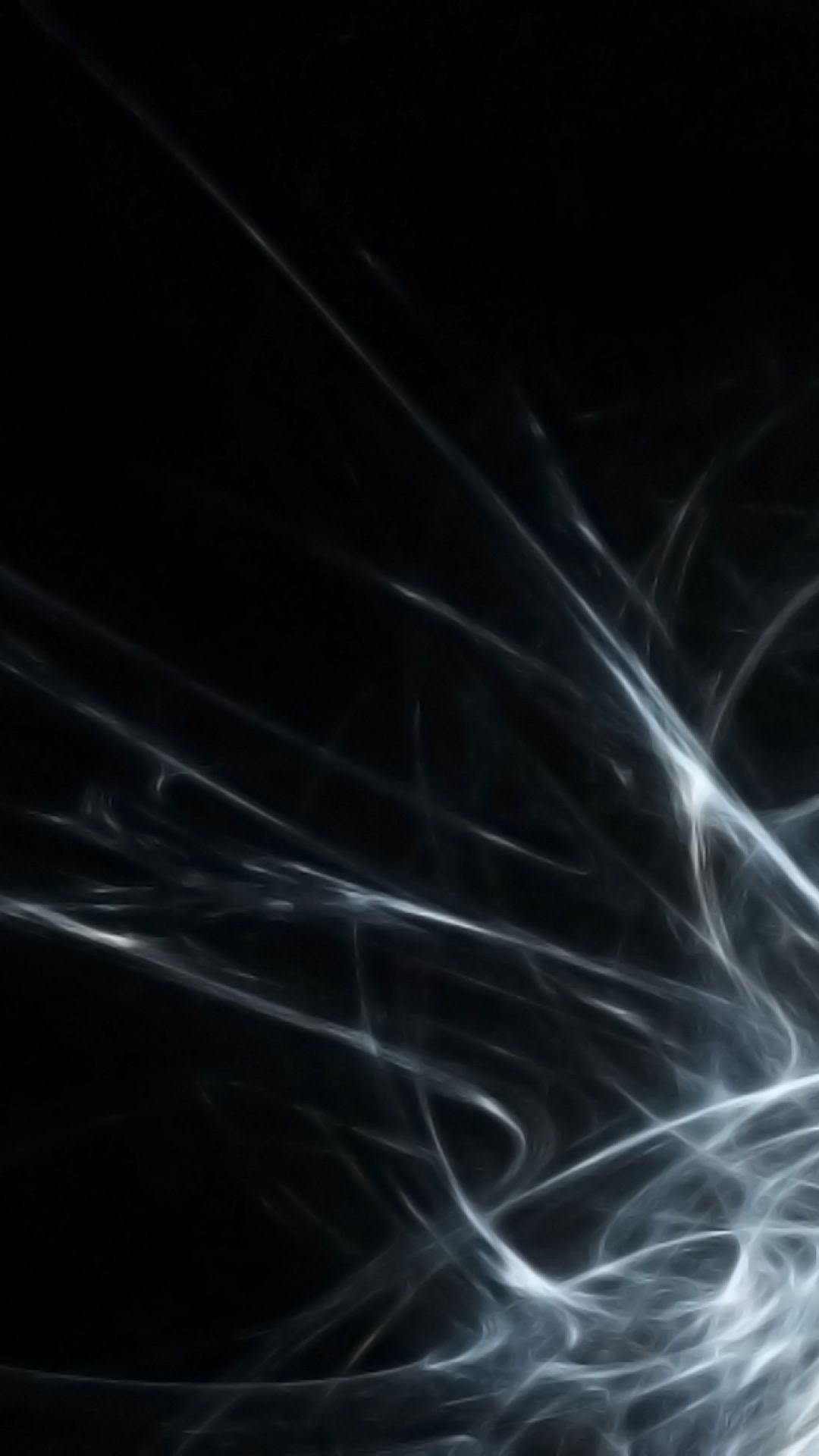 Linee astratte bianche su nero, 1080x1920 Verticale, Telefono