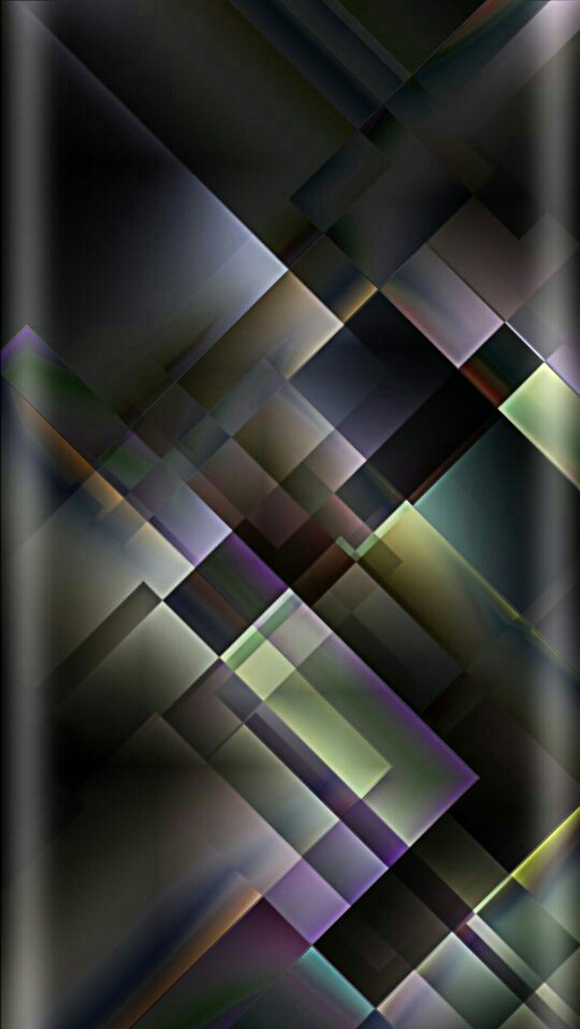 Forme geometriche astratte scure, 1154x2048 Verticale, Android