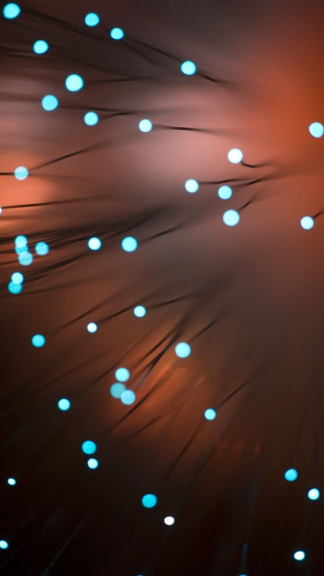 Fibre ottiche luminose blu, 1080x1920 Verticale, Telefono