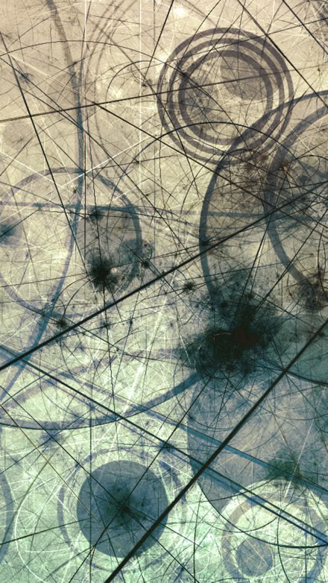 Cerchi geometrici astratti grigio-blu, 1080x1920 Full HD Verticale, Smartphone