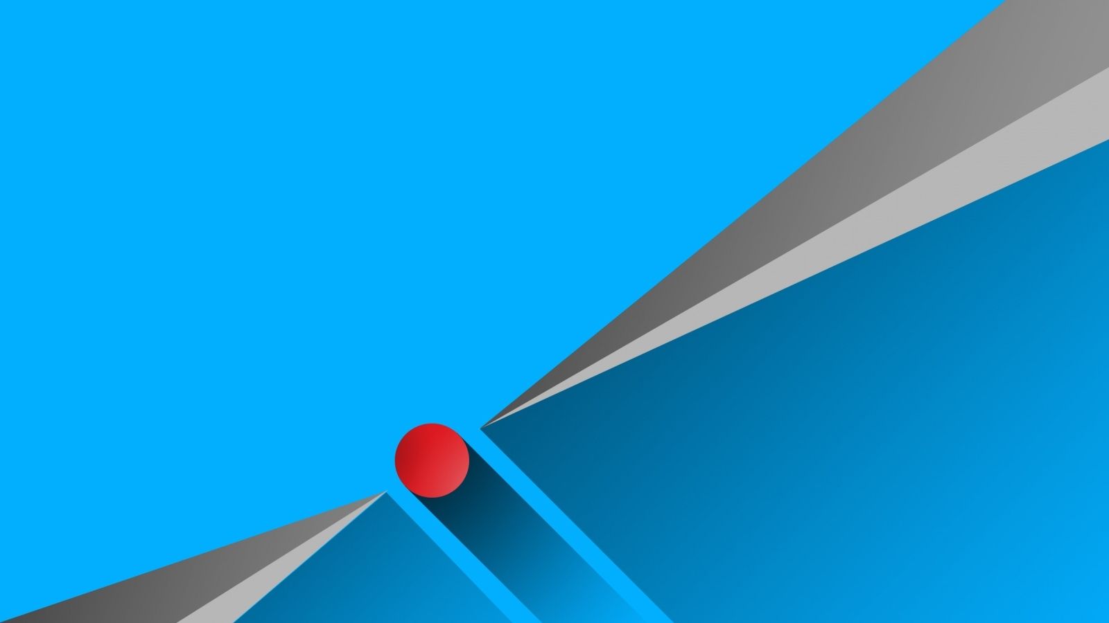 Sfera rossa su punte grigie blu, 1600x900 HD, Desktop