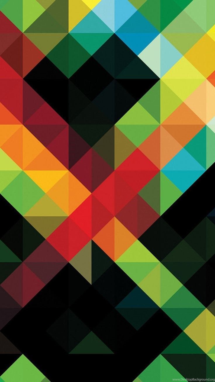 Motivo geometrico triangoli colorati, 736x1308 Verticale, Mobile
