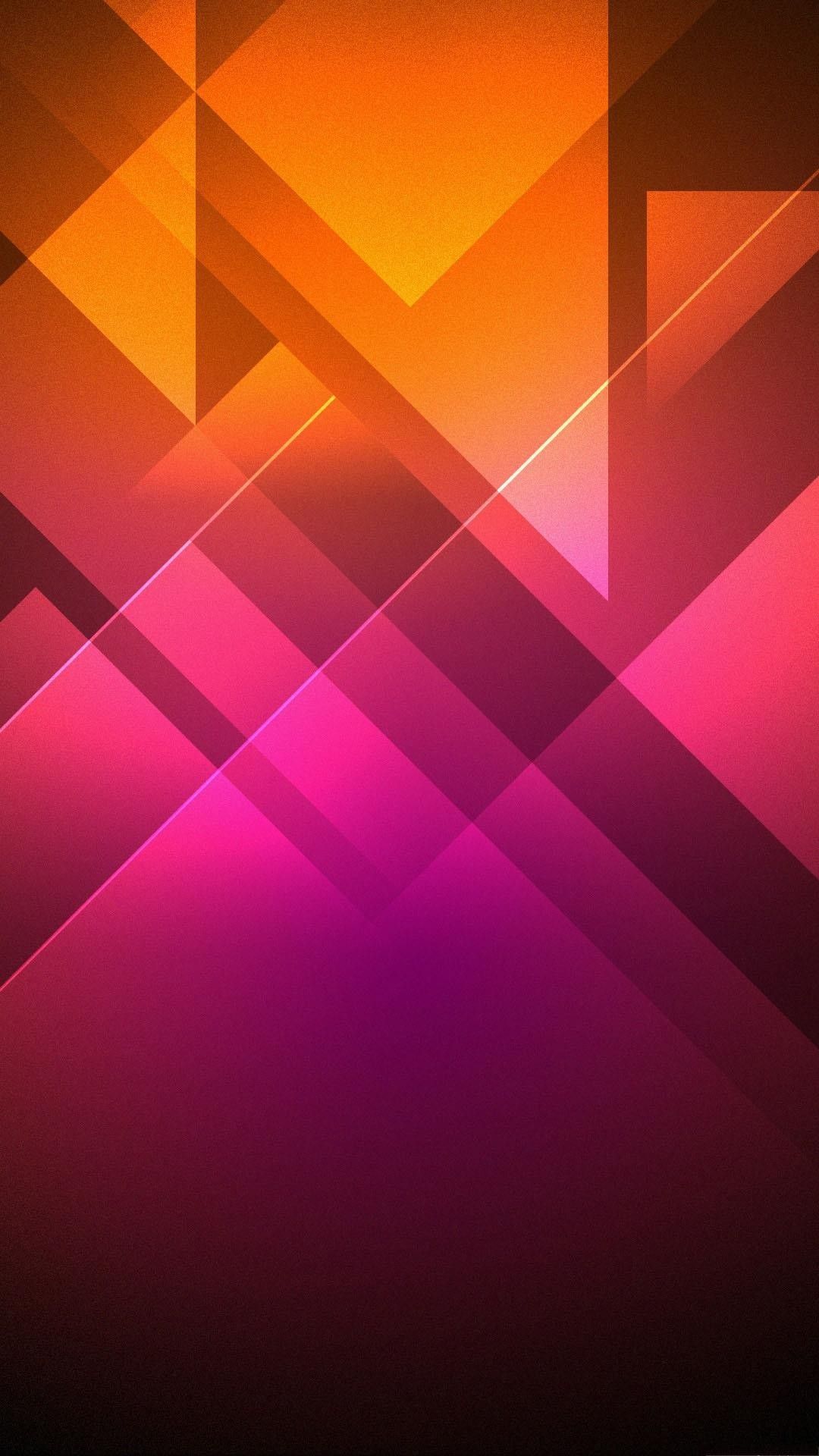Forme geometriche arancioni e viola, 1080x1920 Full HD Verticale, Samsung Galaxy