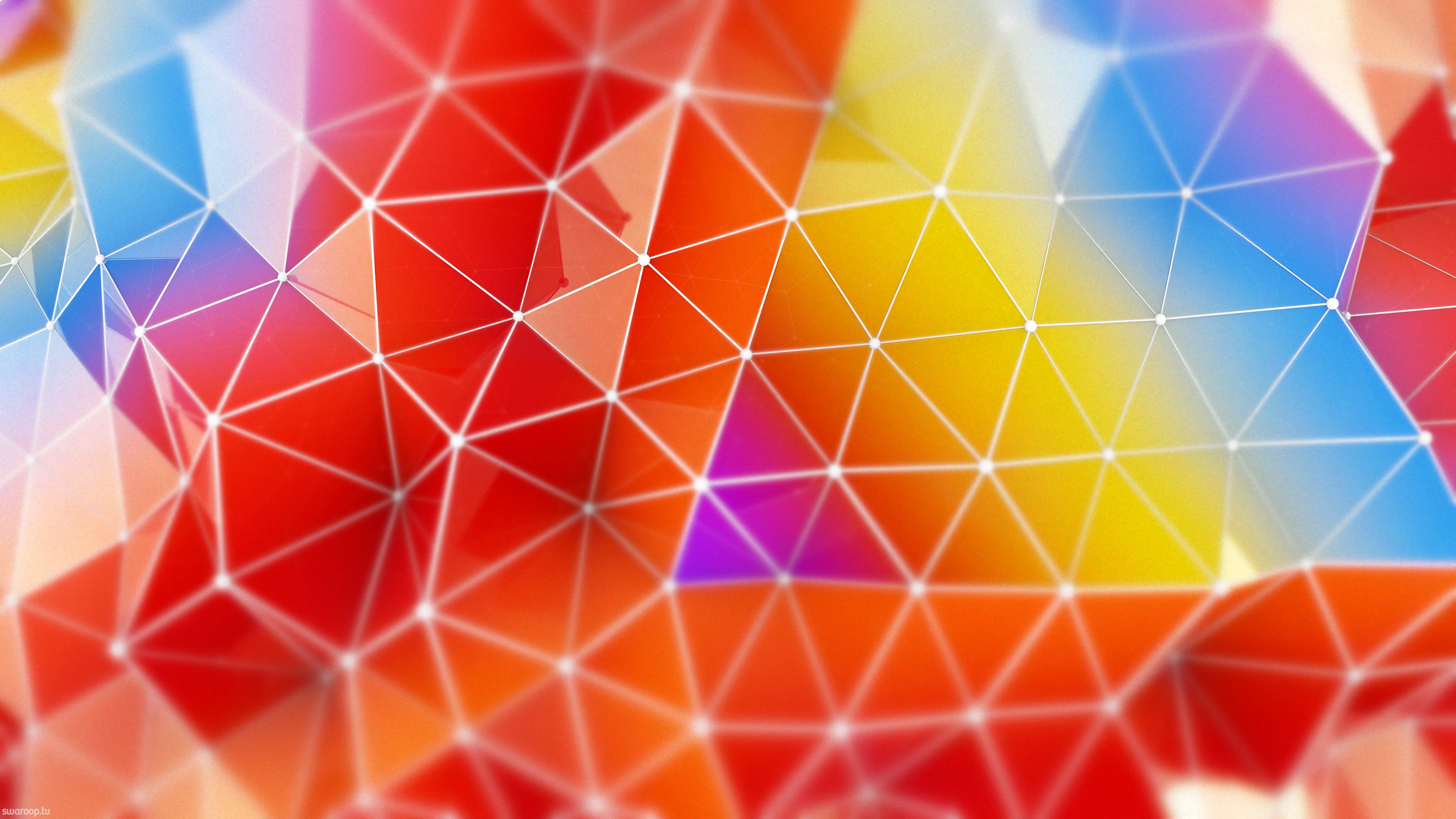 Triangoli astratti multicolore, 4096x2304 4K Ultra HD, Smart TV 4K