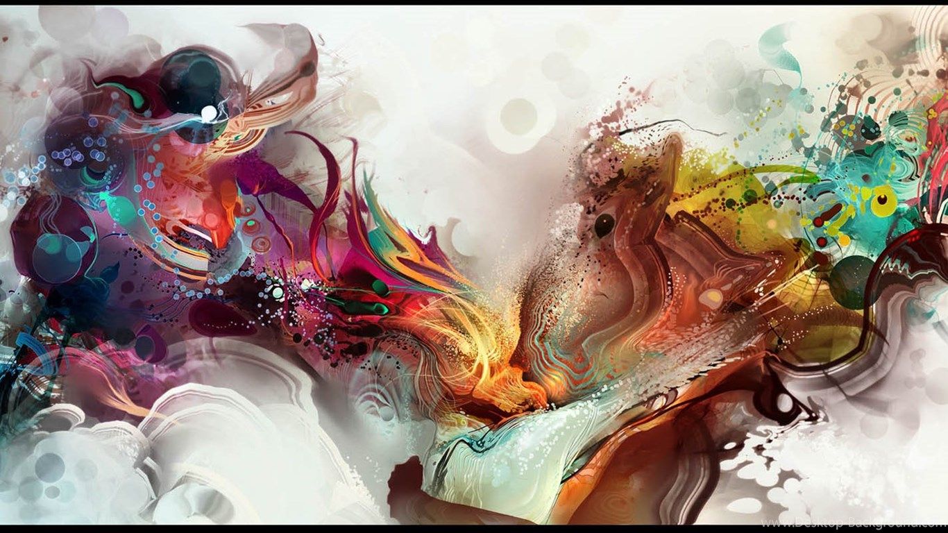 Astratto colorato splash pittura, 1366x768 720p, Laptop