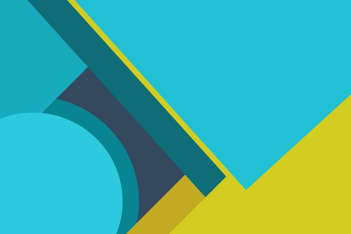 Forme geometriche astratte teal giallo, 1152x768 HD, Desktop
