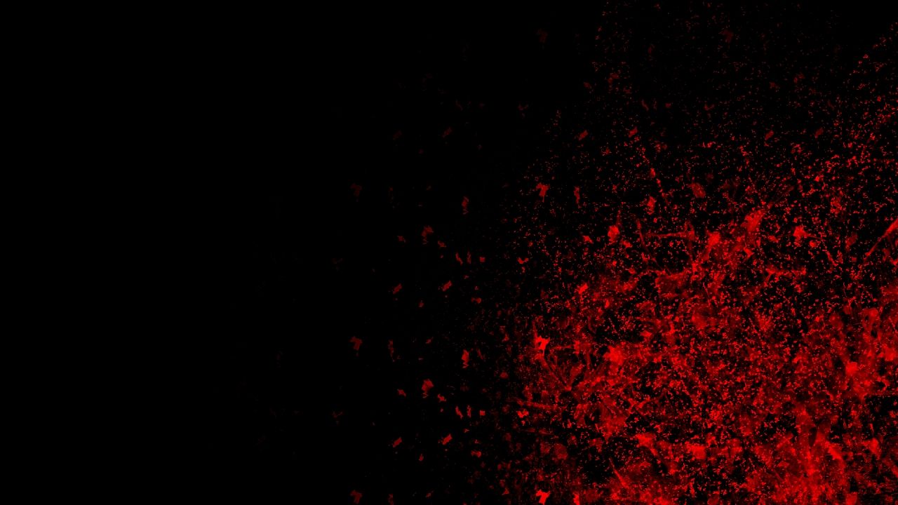 Particelle rosse astratte su nero, 1280x720 720p, Laptop