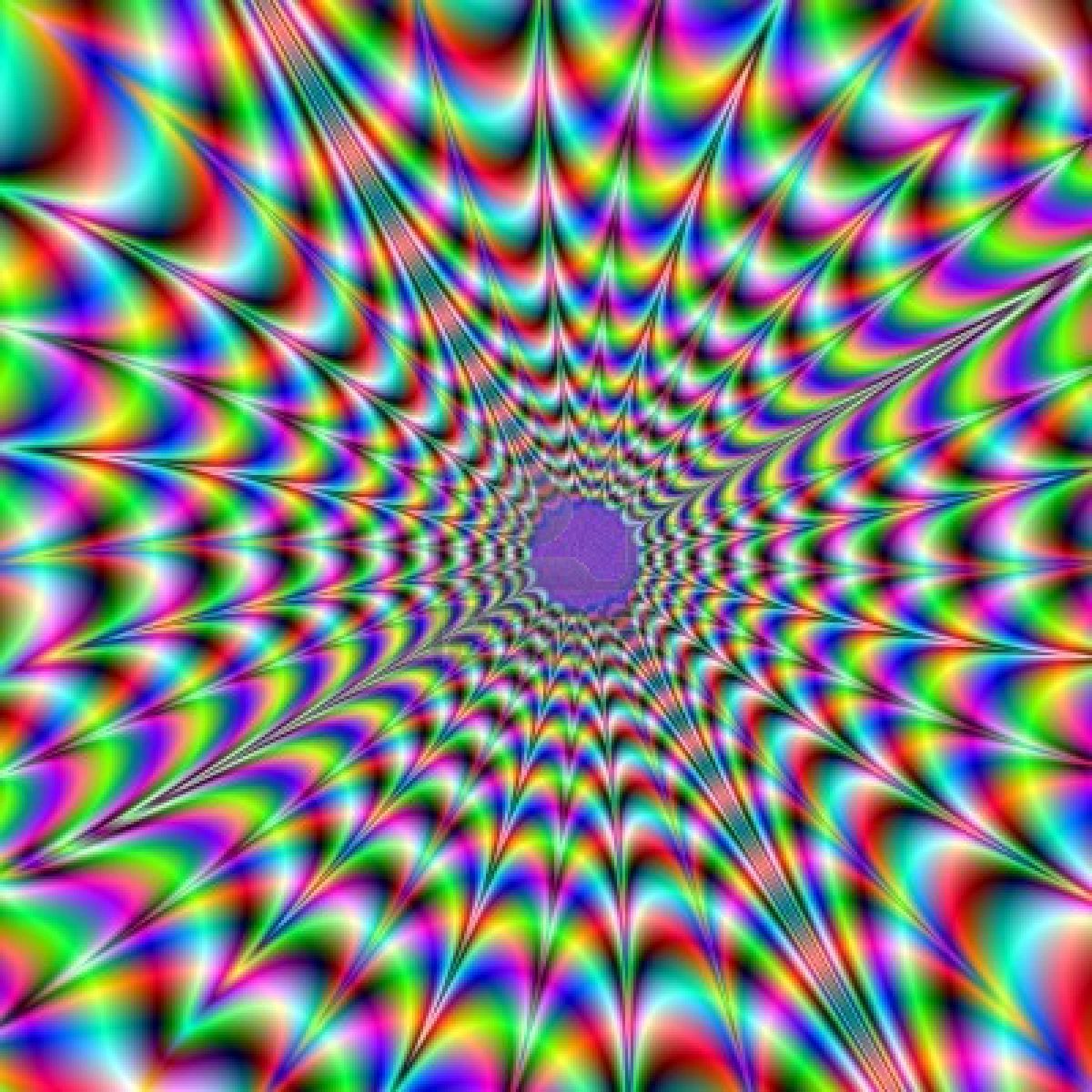 Frattale psichedelico arcobaleno vorticoso, 1200x1200 HD, PC