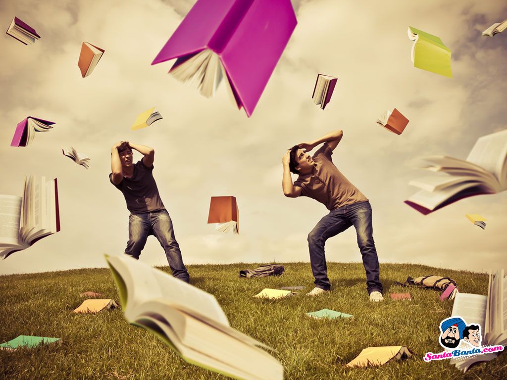 Uomini e libri volanti astratto, 1024x768 HD, Desktop