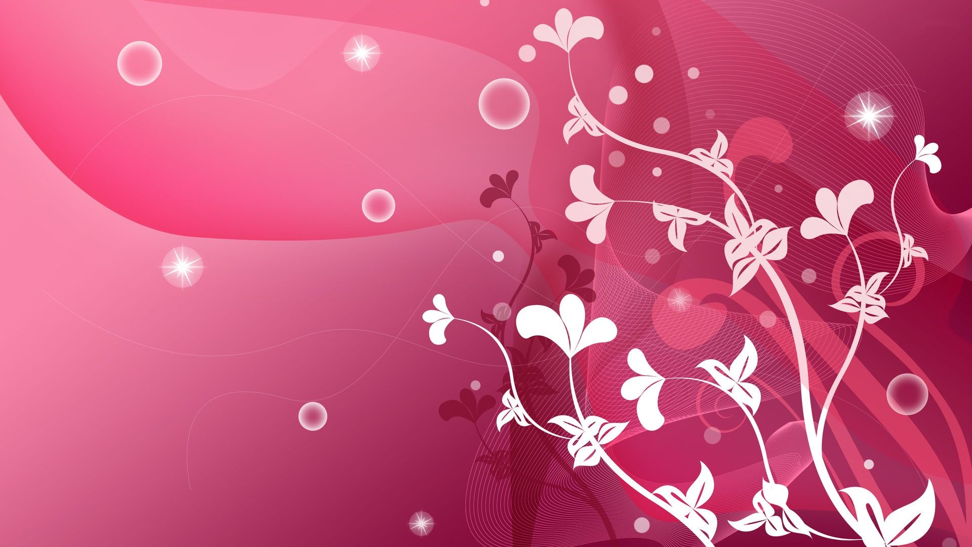 Fiori astratti rosa acceso, 1920x1080 Full HD, PC