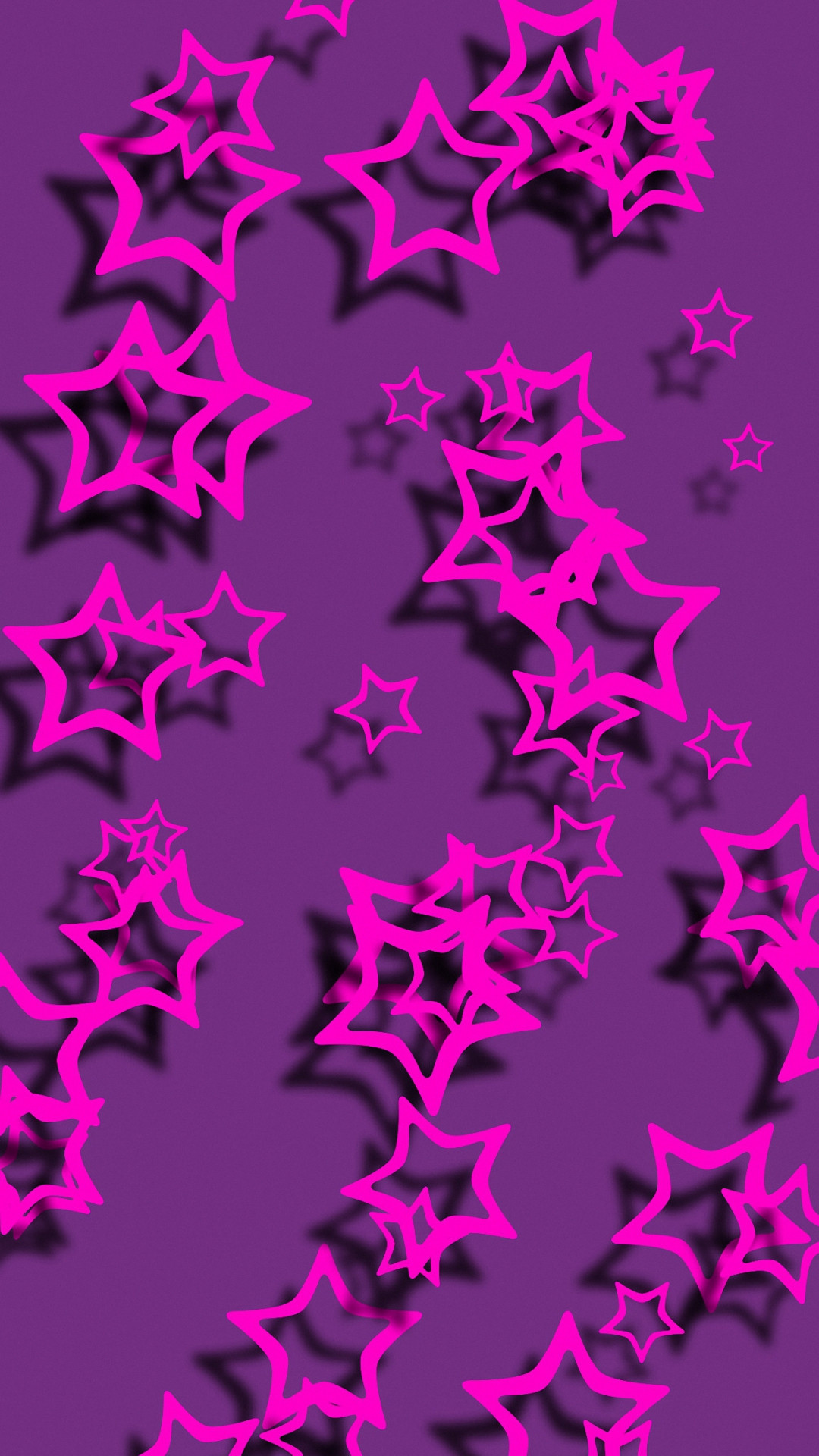 Stelle rosa astratte sfondo viola, 1080x1920 Verticale, Mobile