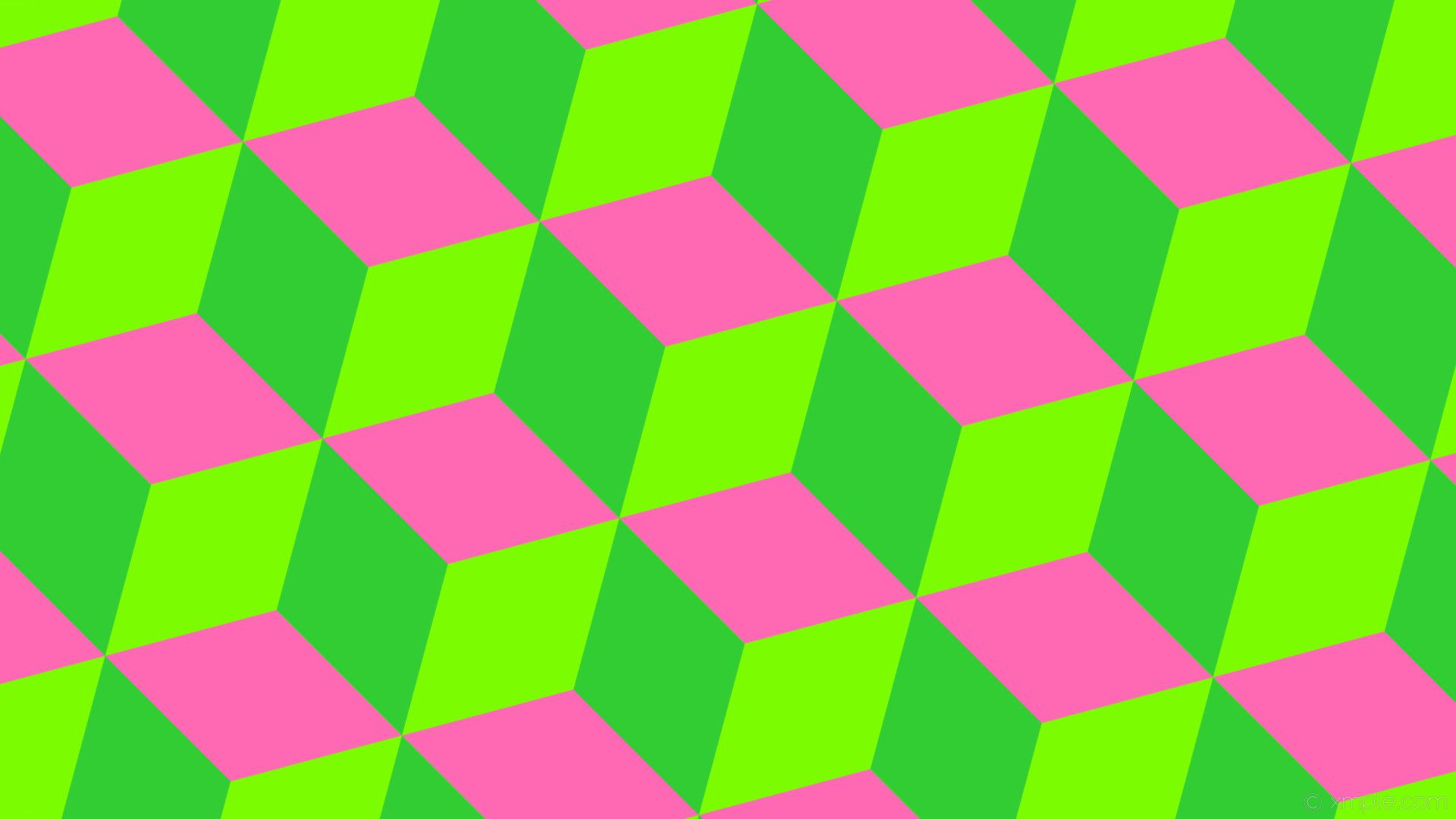 Cubi geometrici rosa e verde, 1920x1080 1080p, Desktop