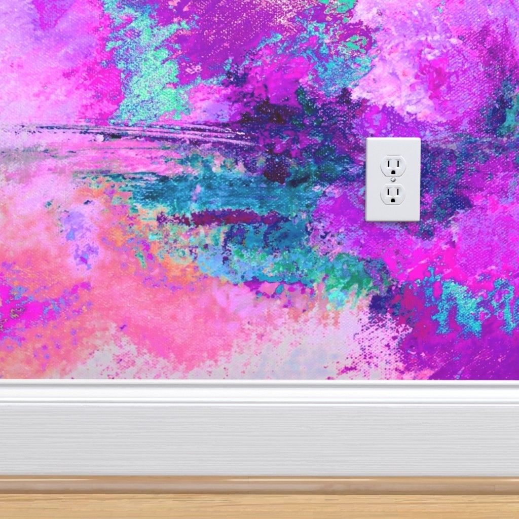 Pittura astratta viola rosa, 1024x1024 HD, Desktop