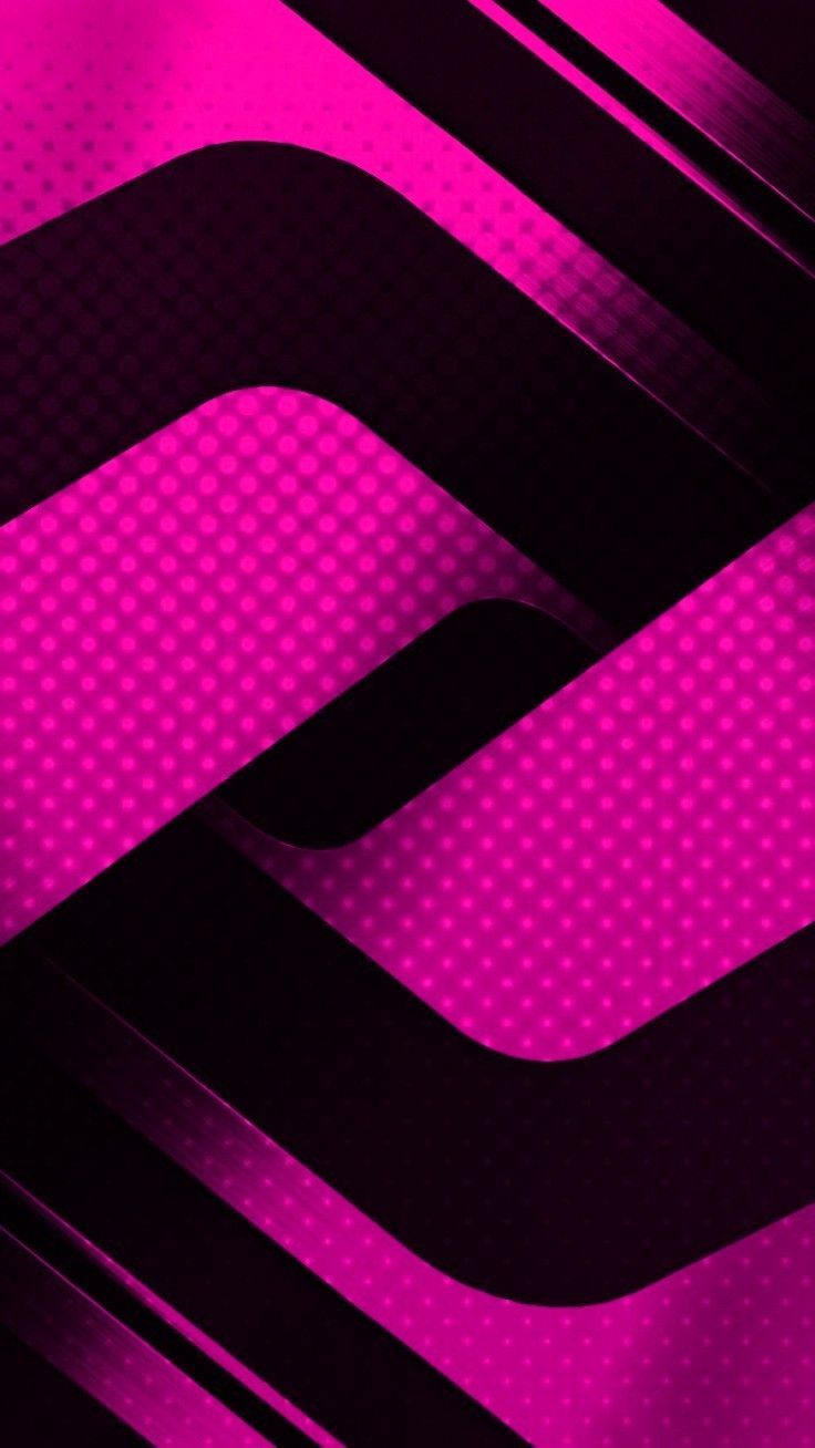 Forme astratte curve rosa acceso, 736x1308 Full HD Verticale, iPhone