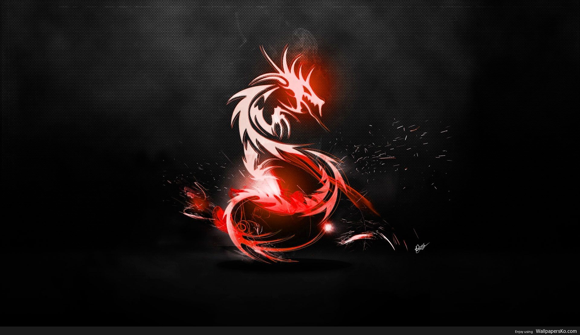 Drago astratto rosso e nero, 1920x1108 1080p, PC