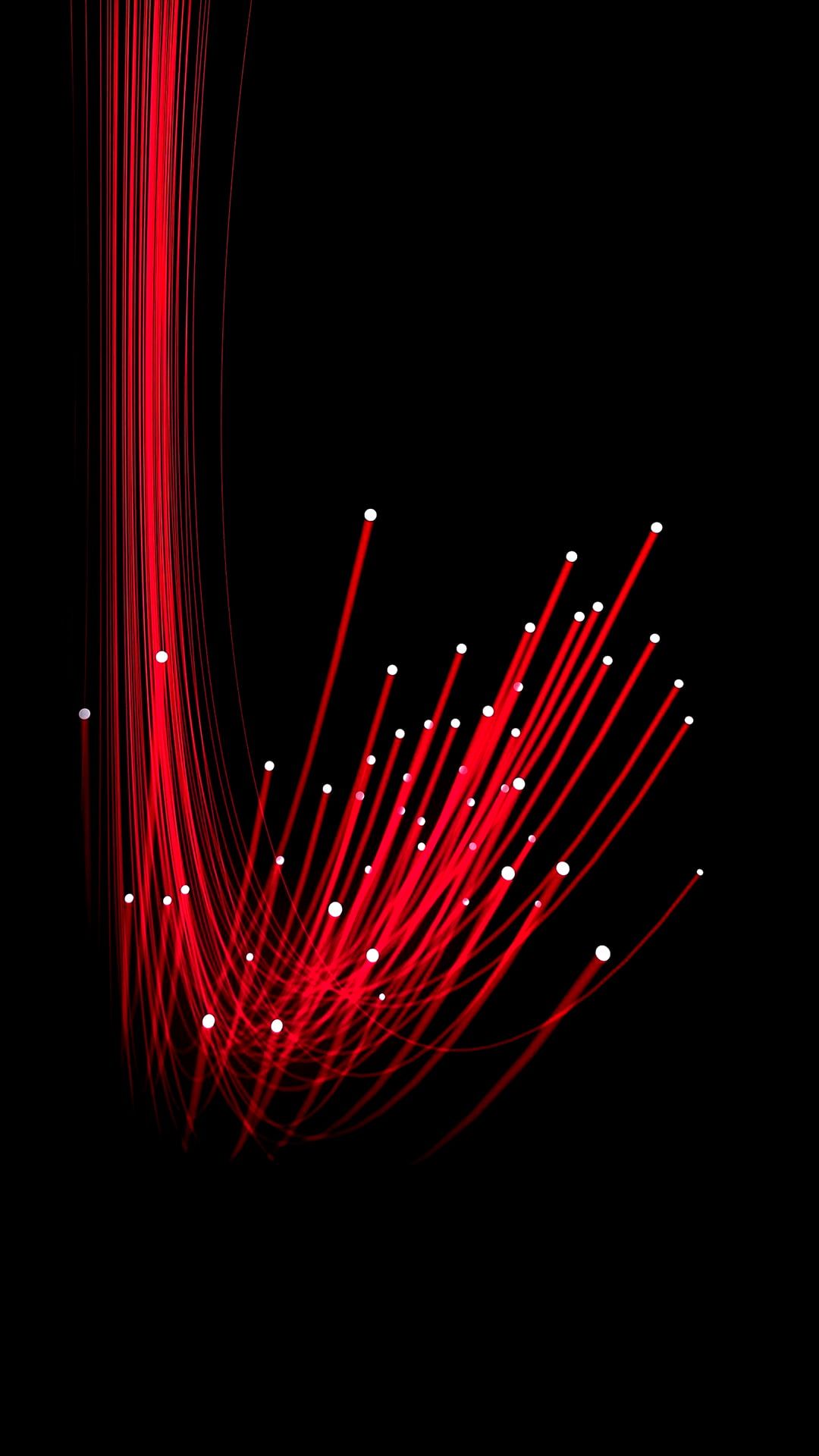 Fibre ottiche rosse astratte, 1080x1920 Verticale, Telefono