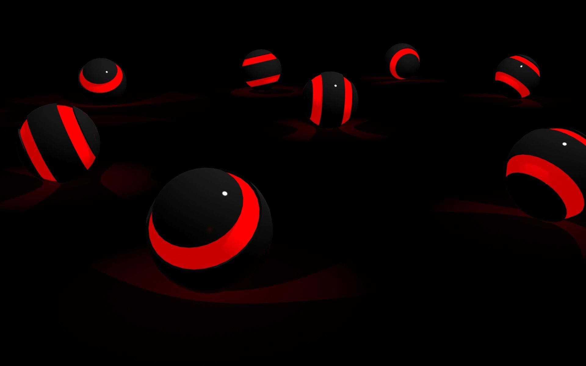 Sfere astratte rosse e nere, 1920x1200 Full HD+ WUXGA, PC