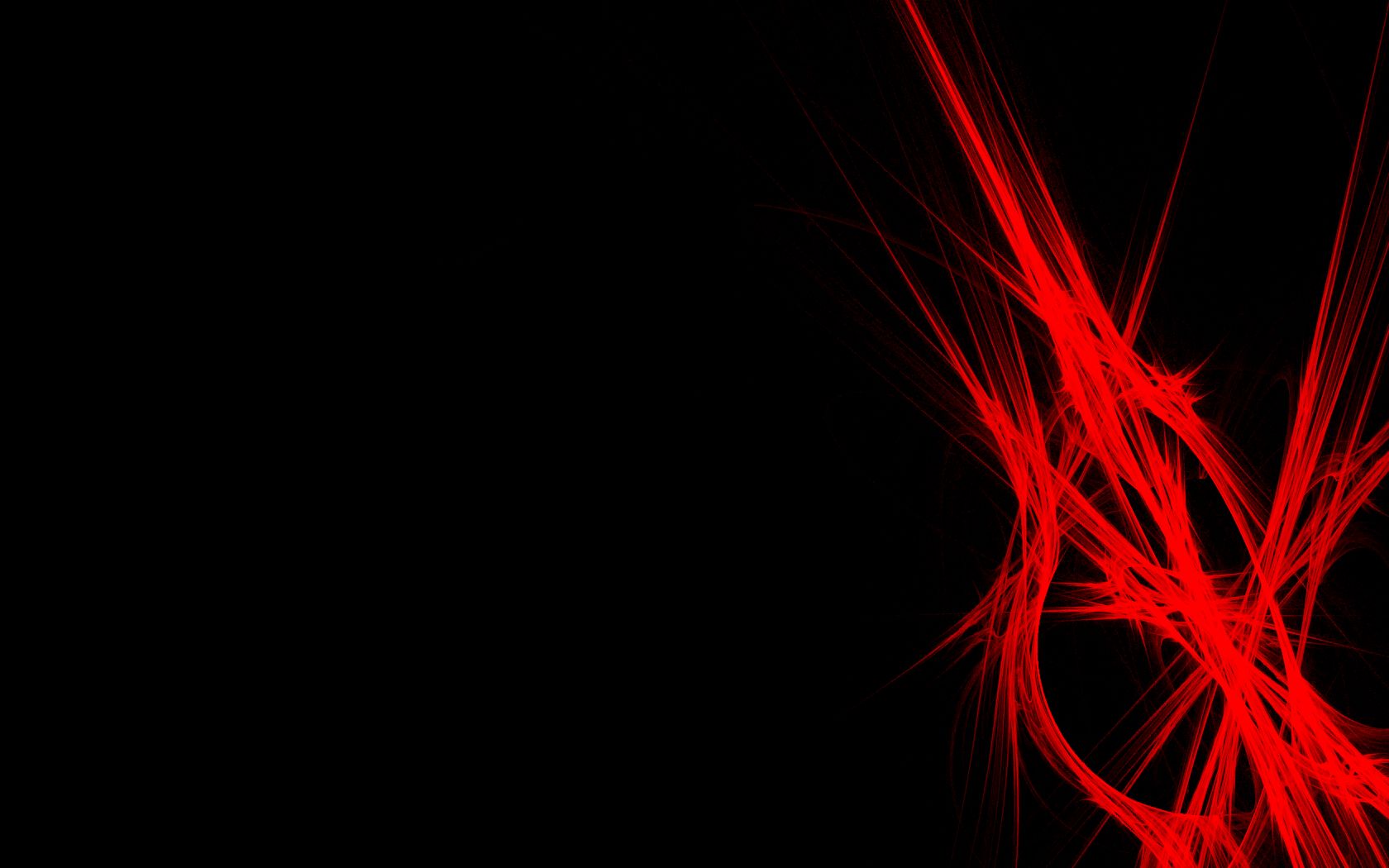 Linee astratte rosse su nero, 1680x1050 HD Ready, Desktop