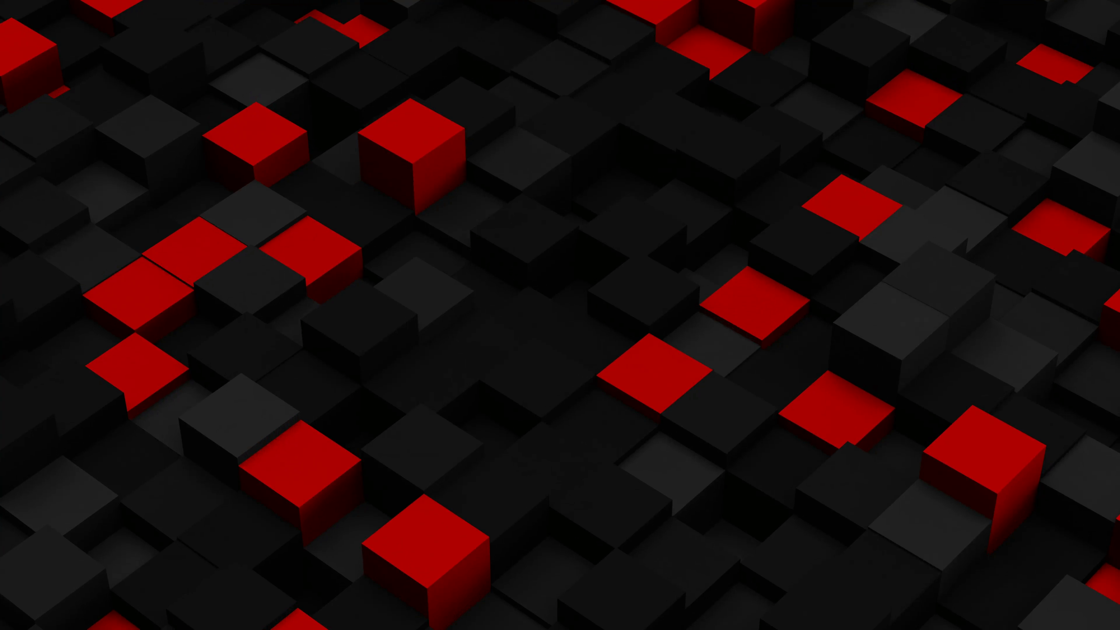 Cubi 3D astratti rossi e neri, 3840x2160 Ultra HD, 4K TV