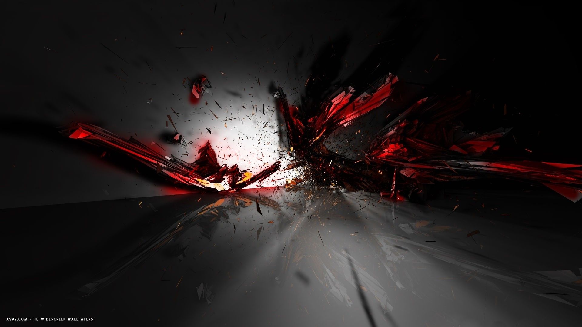 Frammenti astratti rossi e neri, 1920x1080 Full HD 1080p, Monitor Gaming