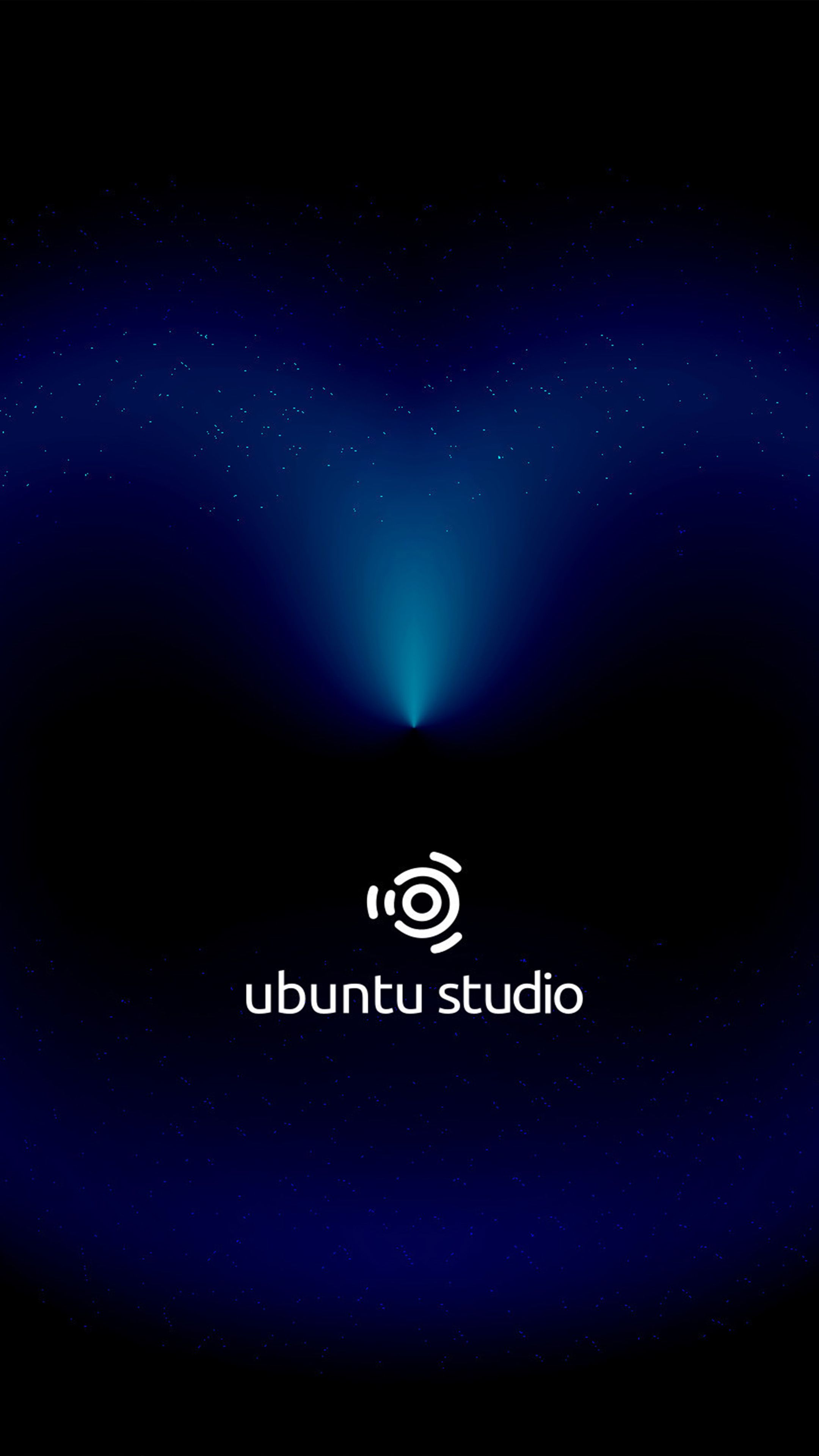 Ubuntu Studio logo nebulosa blu, 2160x3840 Full HD Verticale, Smartphone