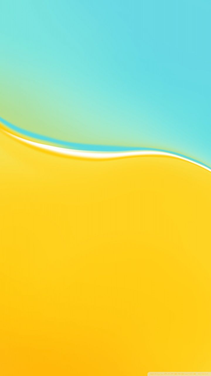 onda astratta giallo turchese, 720x1280 Full HD Verticale, Smartphone