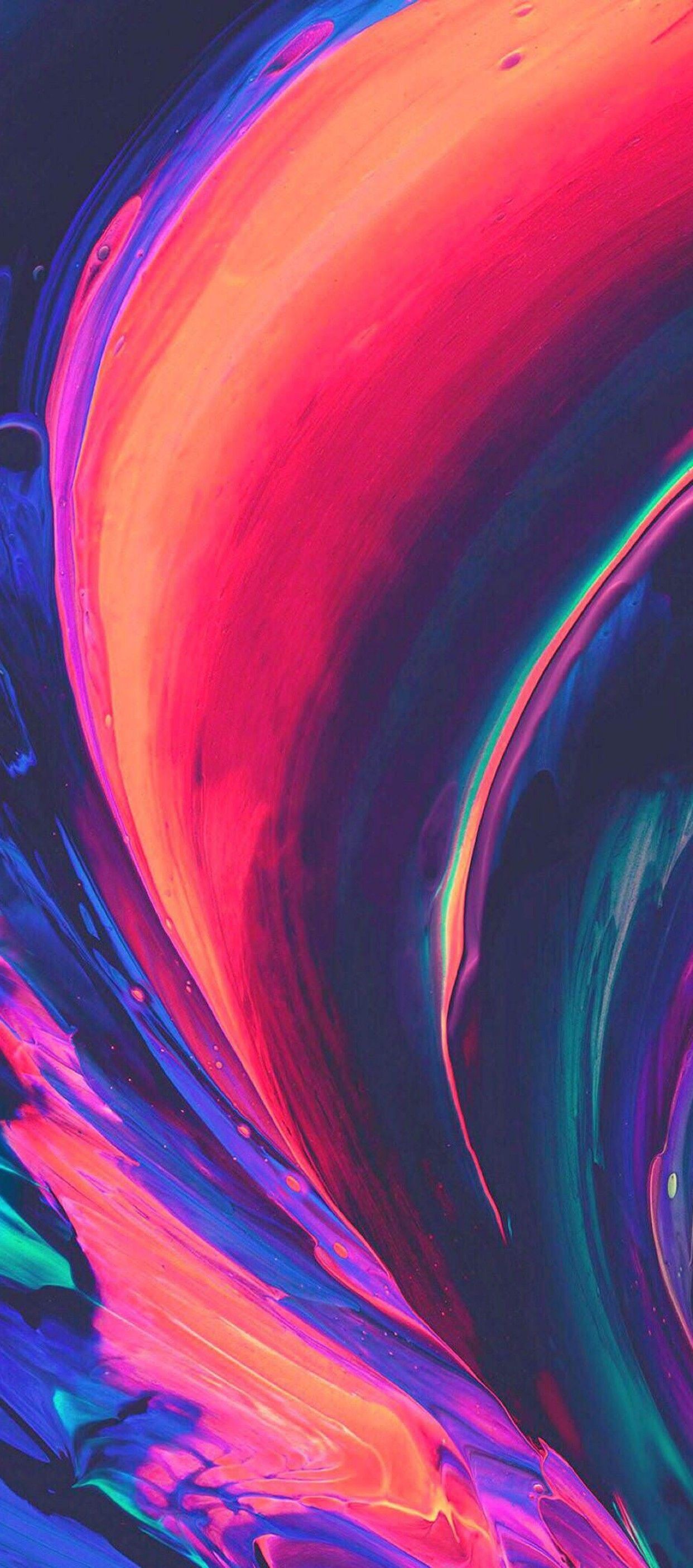 Onde astratte fluide colorate, 1242x2809 Full HD Verticale, iPhone