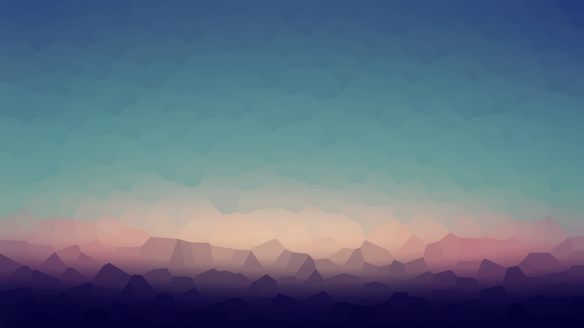Montagne astratte low poly gradiente, 1920x1080 Full HD, Desktop