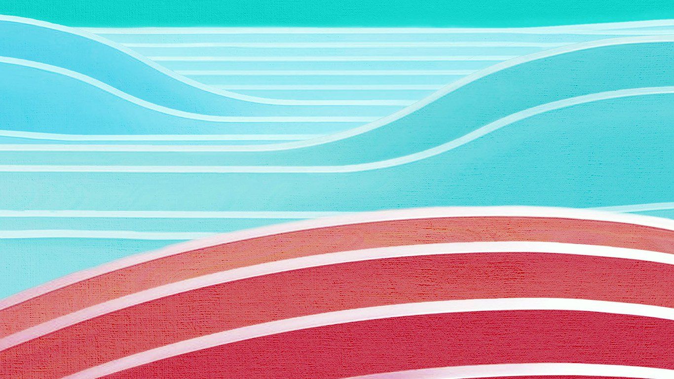 Onde astratte turchese e rosso, 1366x768 720p, Laptop