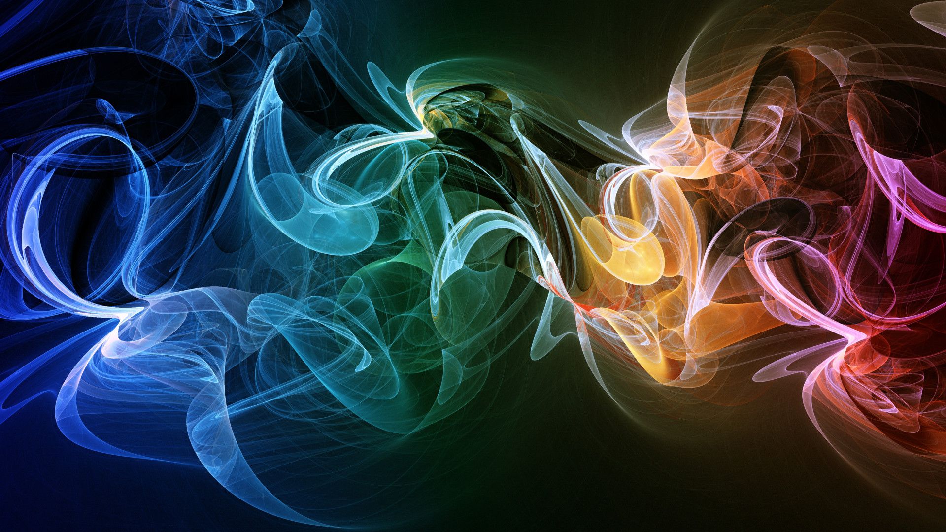 Onde fumo colorate astratte, 1920x1080 Full HD 1080p, Desktop