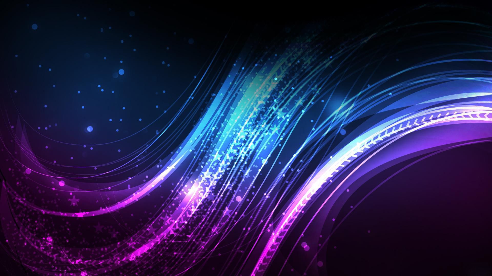 Onde astratte blu e viola, 1920x1080 Full HD, Desktop