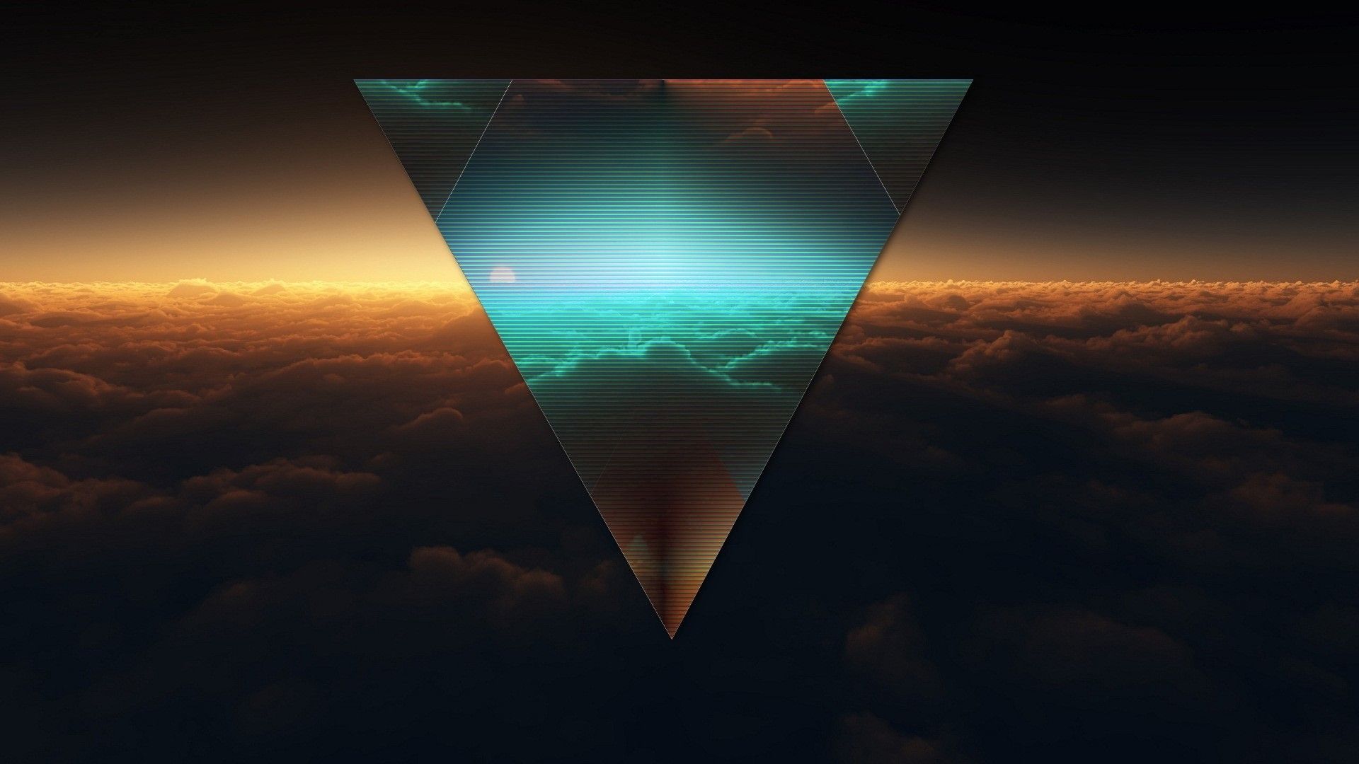 Triangolo con nuvole e cielo, 1920x1080 Full HD 1080p, Laptop