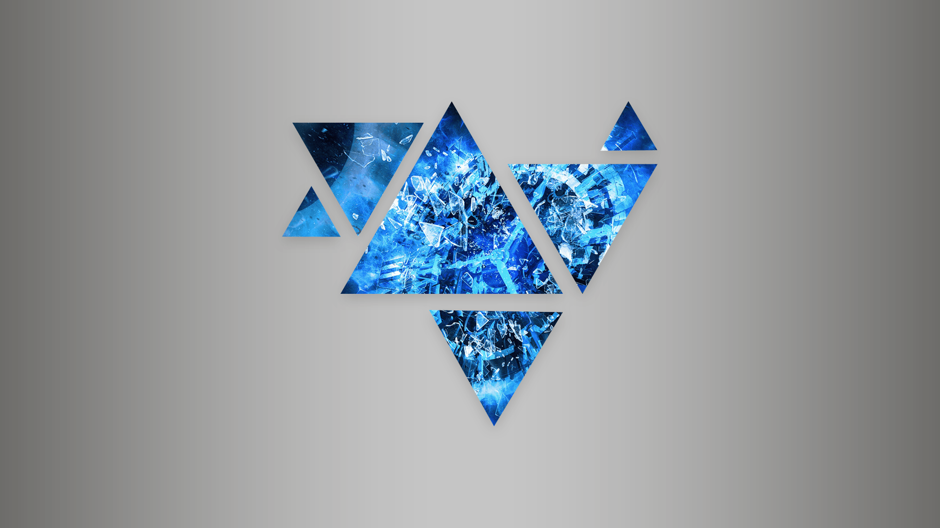 Triangoli blu geometrici astratti, 1920x1080 1080p, PC