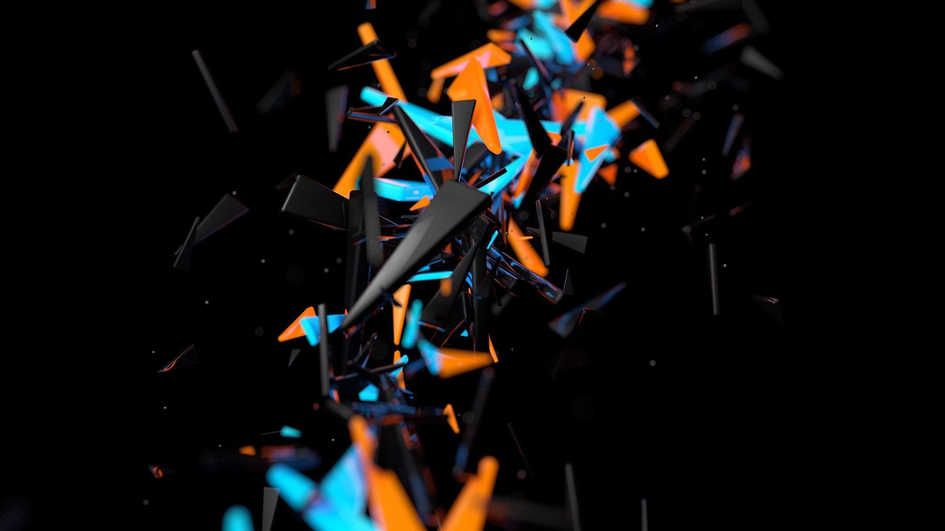 Frammenti astratti arancio e blu, 1920x1080 1080p, Desktop