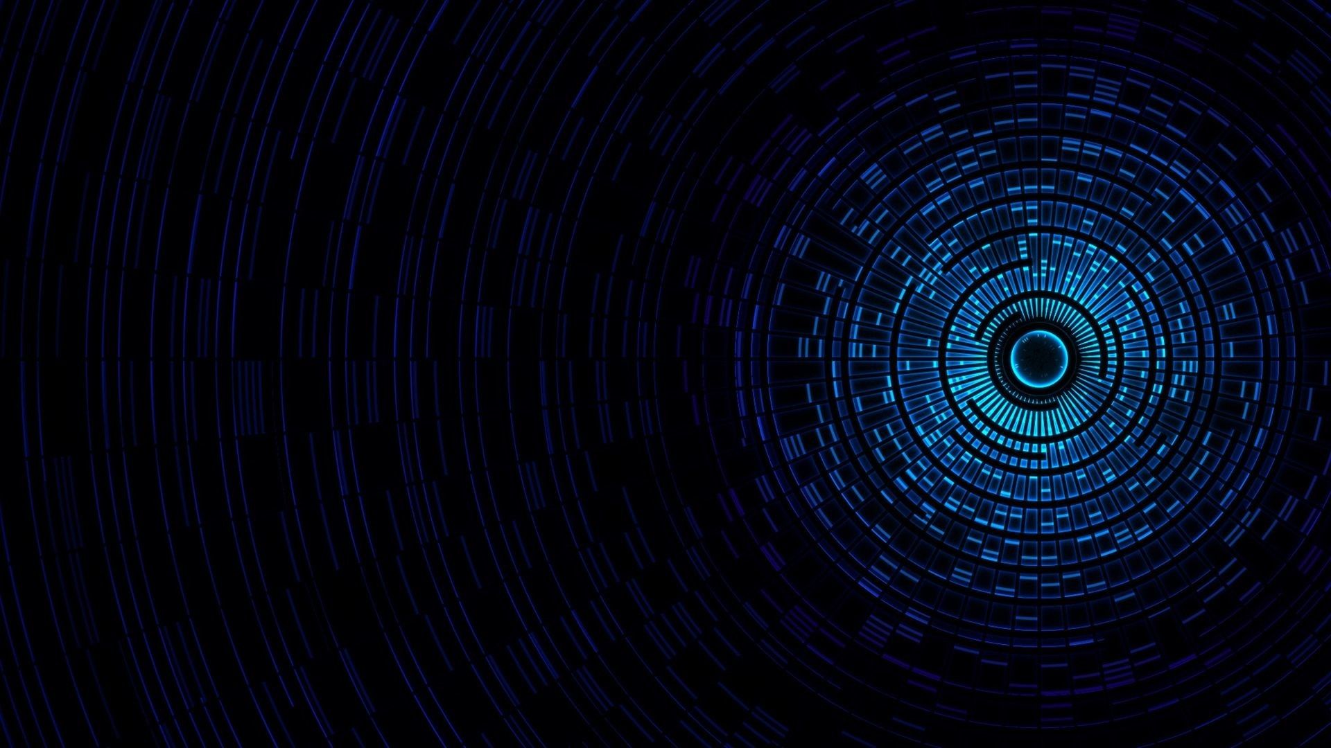 Cerchio digitale blu astratto, 1920x1080 Full HD, Desktop