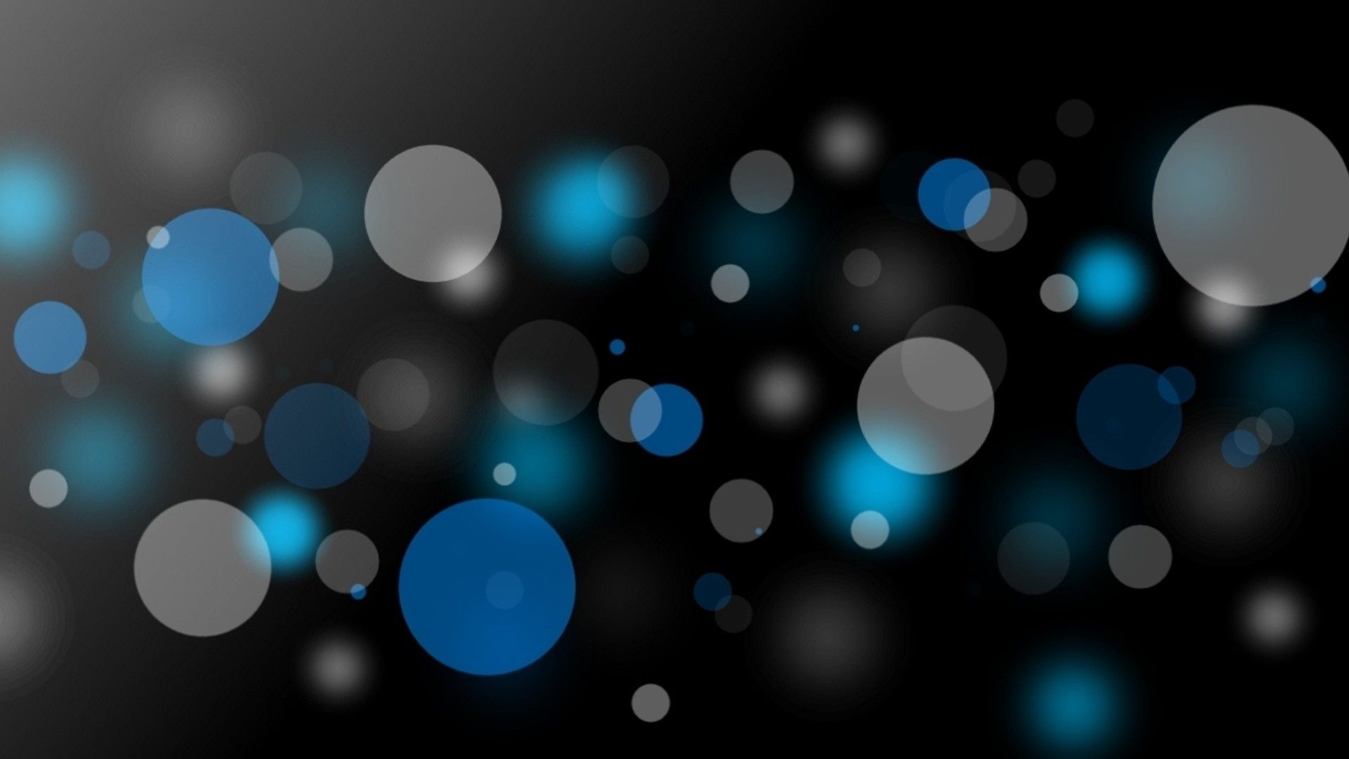 Cerchi bokeh blu e neri, 1920x1080 Full HD, PC