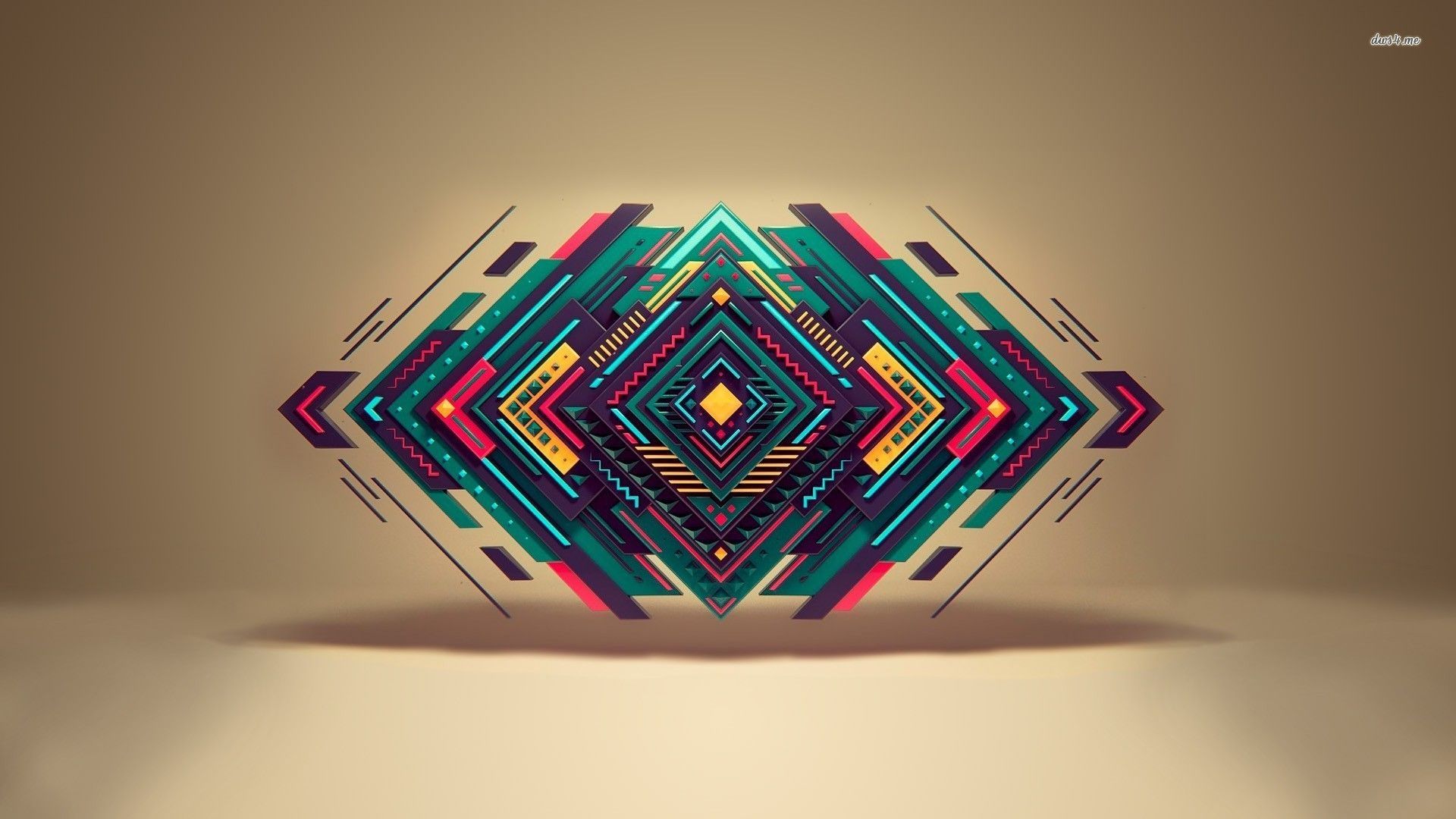 Forma geometrica astratta colorata, 1920x1080 Full HD, Desktop