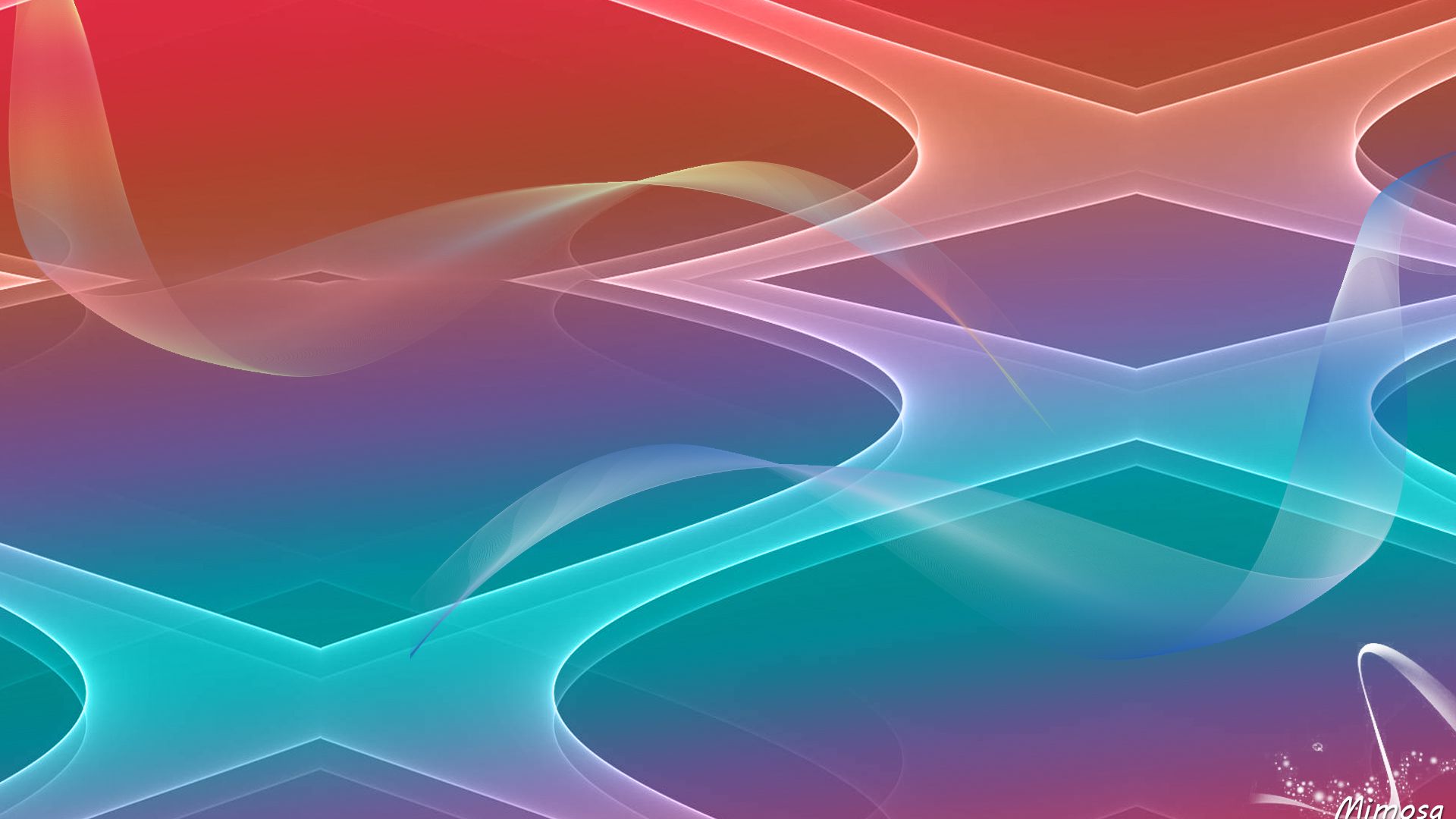 Forme astratte gradiente rosso turchese, 1920x1080 Full HD 1080p, PC Desktop