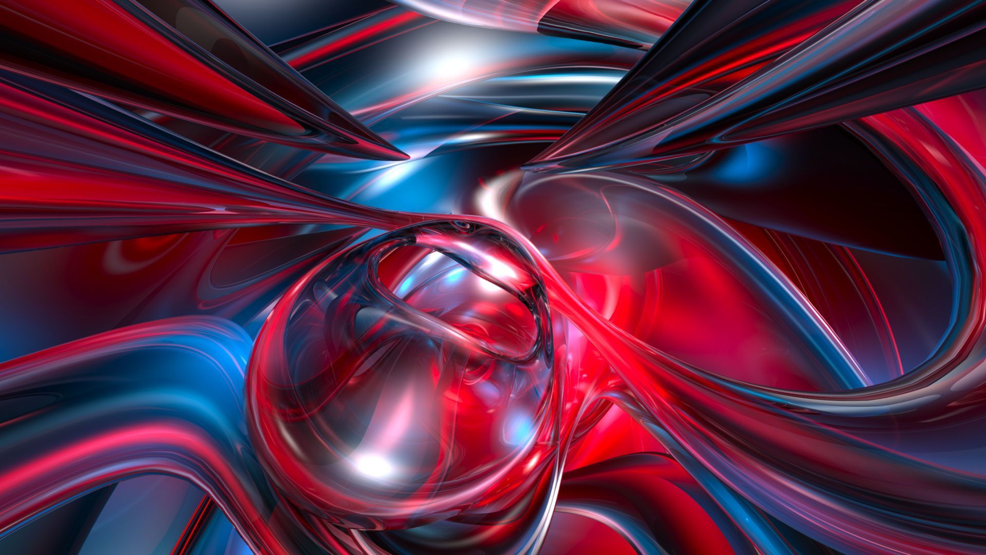 Forme liquide astratte rosso blu, 1920x1080 Full HD 1080p, PC Desktop
