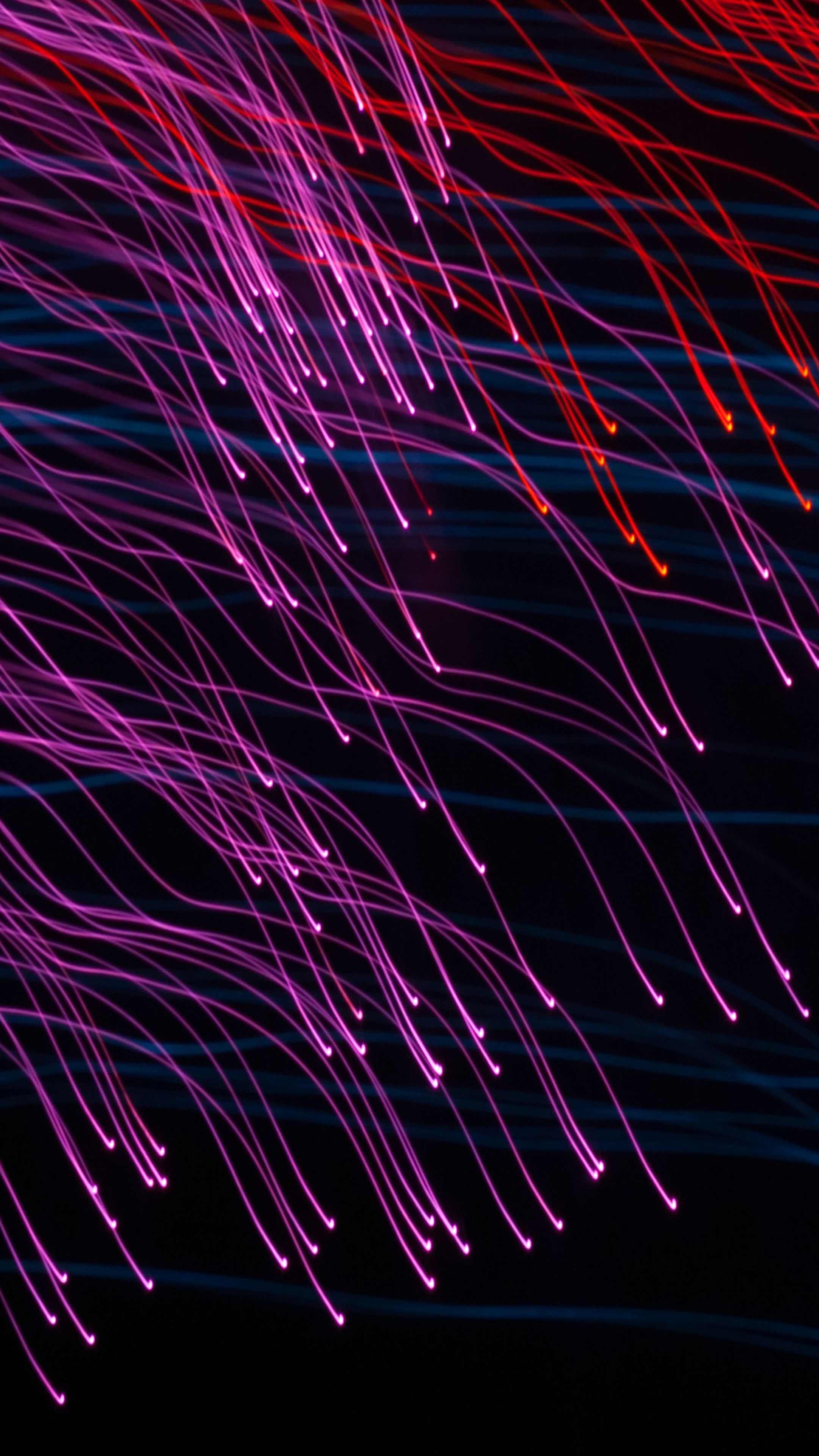 linee luminose viola rosse, 2160x3840 Verticale, Mobile