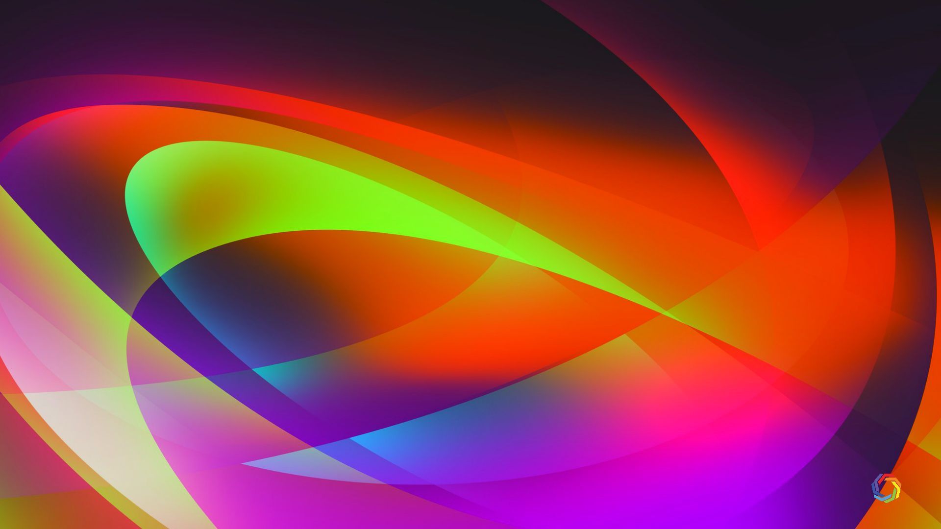 Curve astratte multicolori vivaci, 1920x1080 Full HD, Desktop